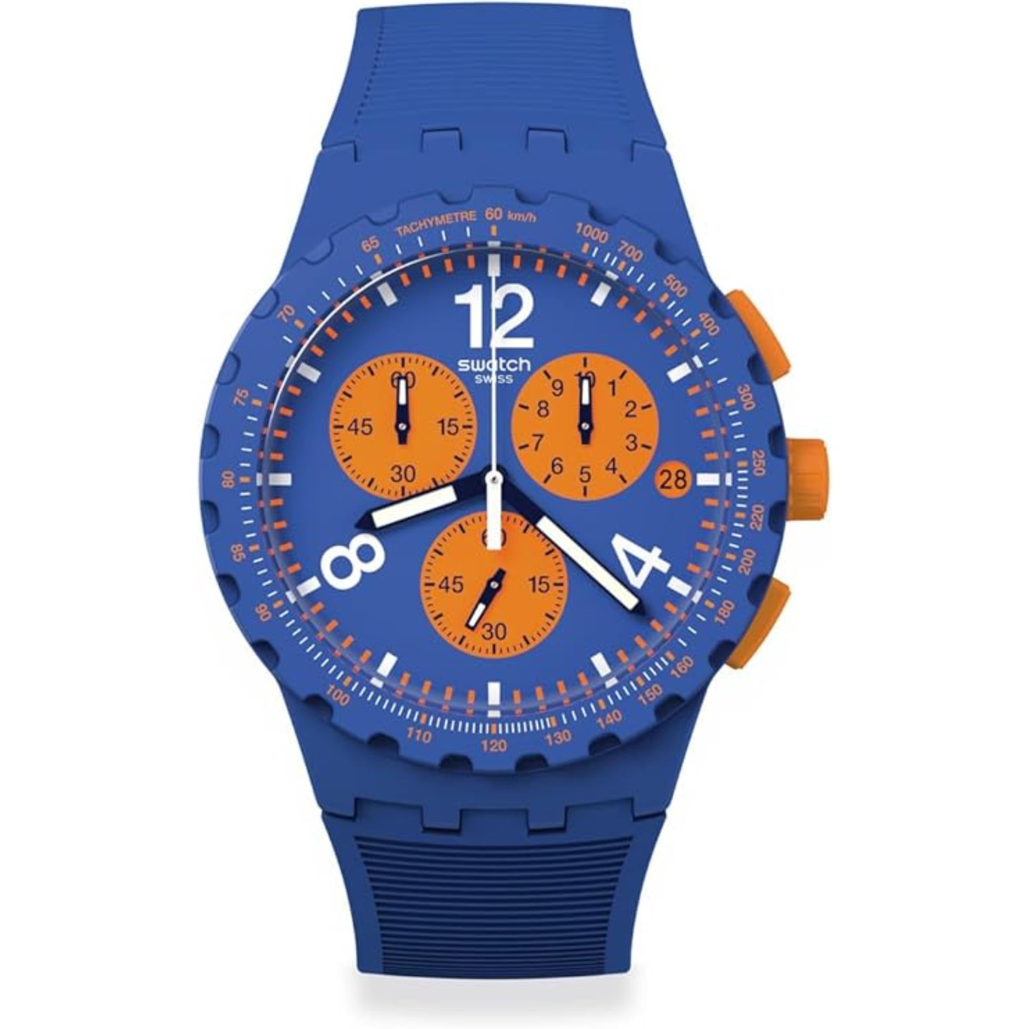 Swatch Primarily Chronograph Blue Dial Men’s Watch SUSN419