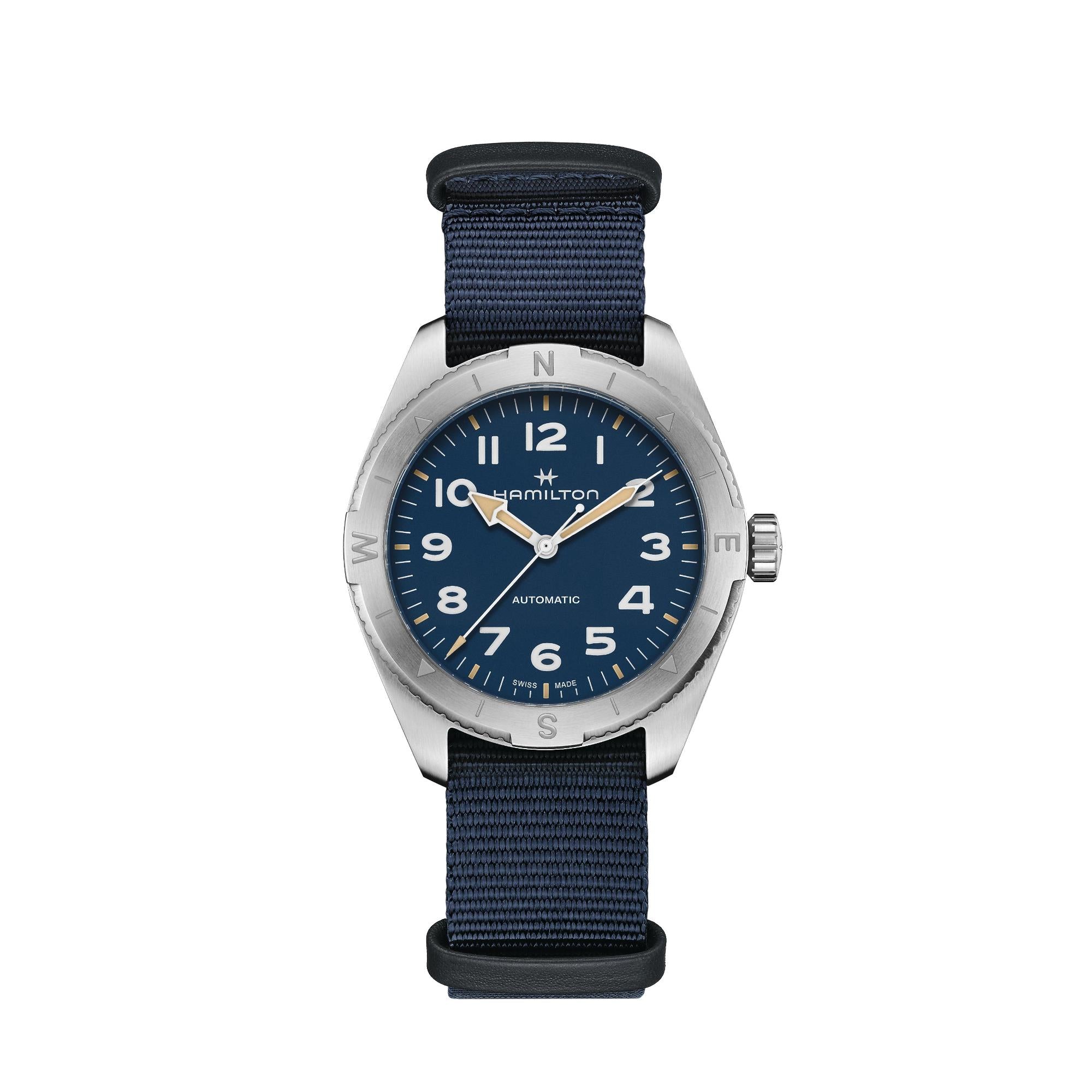Hamilton Khaki Field Expedition Automatic Blue Dial Textile Strap Men's Watch H70315940