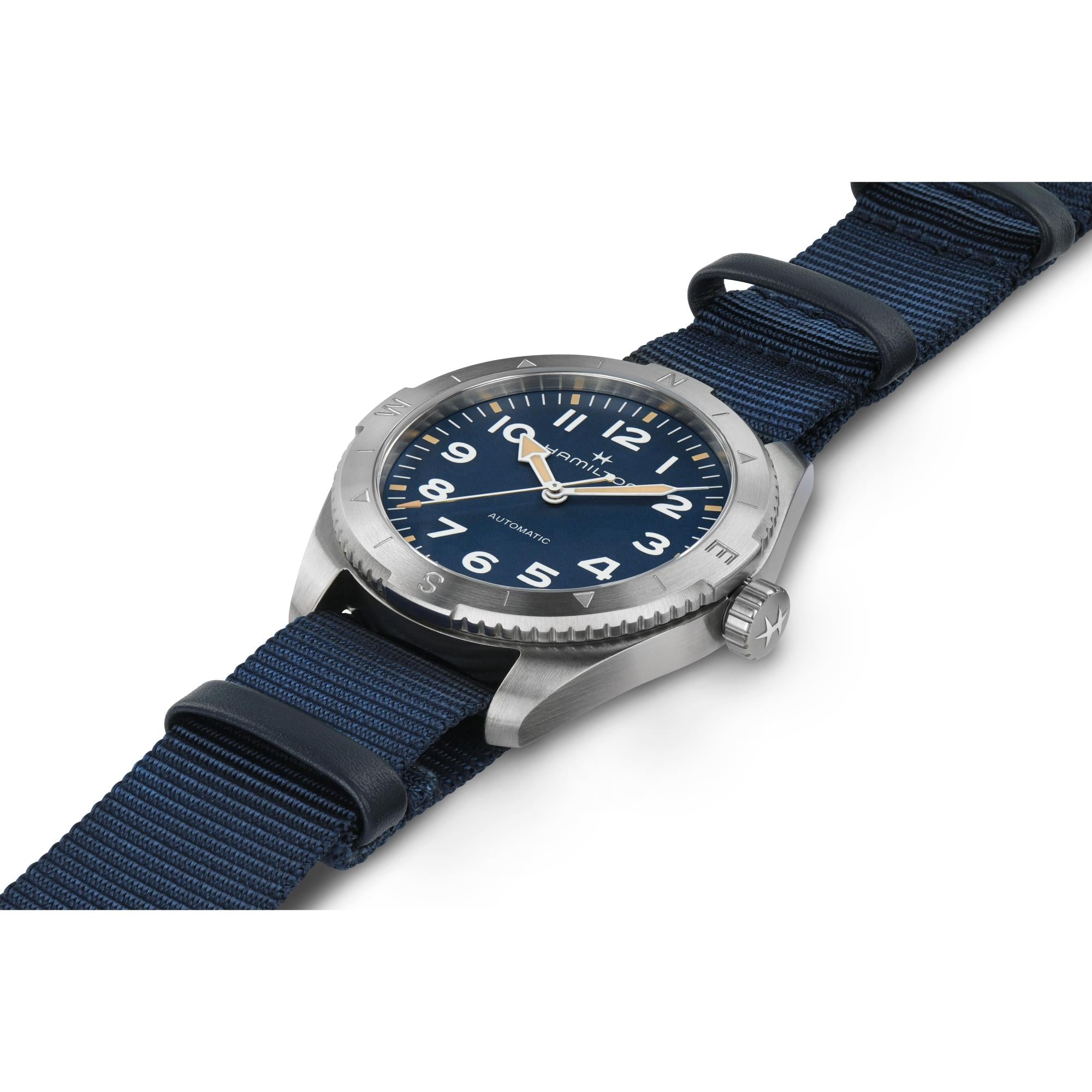 Hamilton Khaki Field Expedition Automatic Blue Dial Textile Strap Men's Watch H70315940