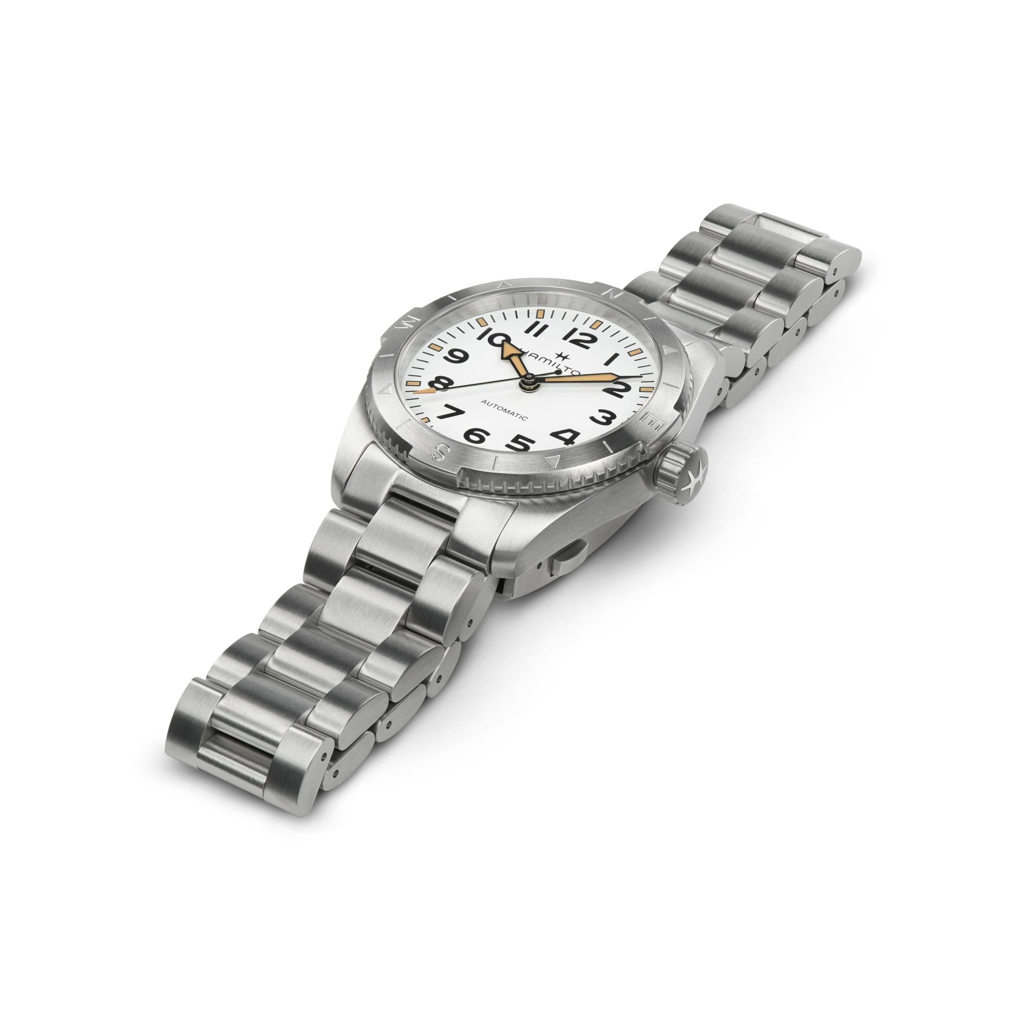 Hamilton Khaki Field Expedition Automatic White Dial Stainless Steel Bracelet Watch H70225110