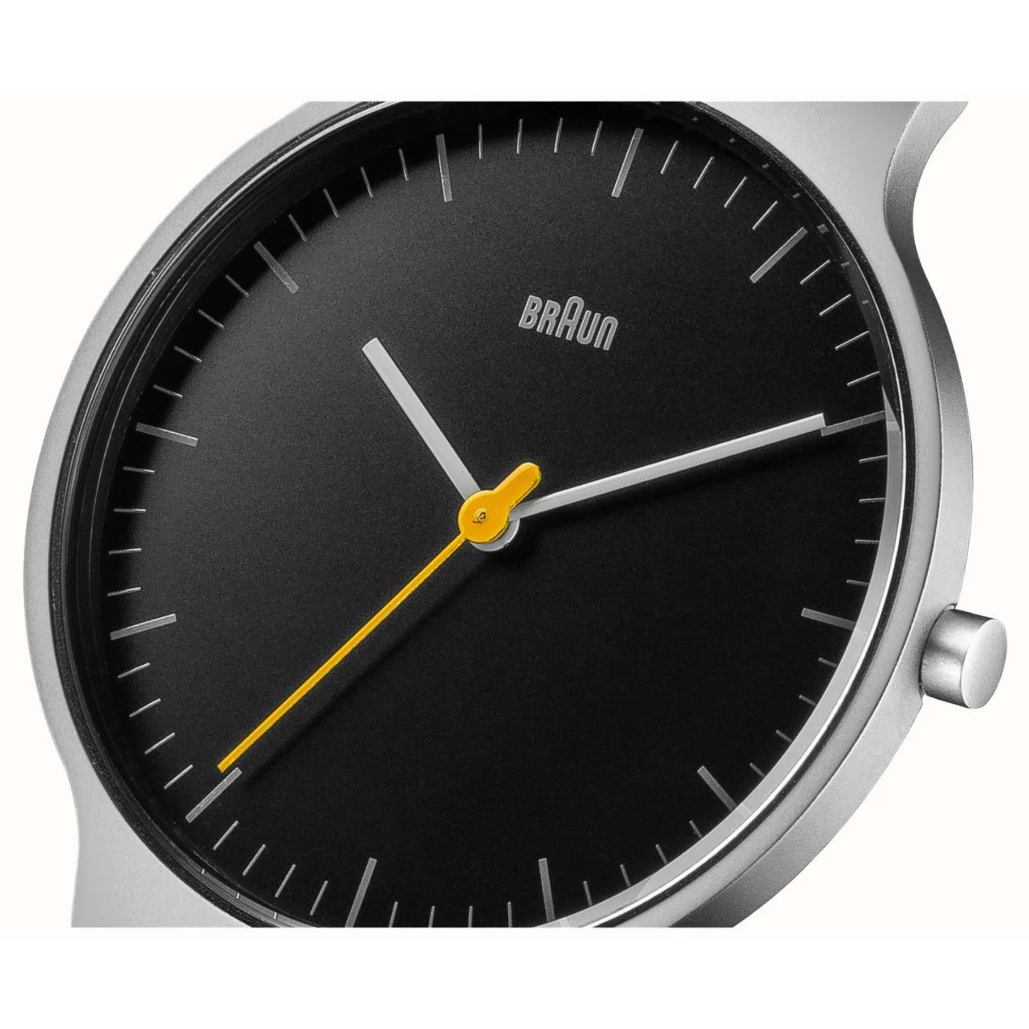Braun Men’s Classic Slim Mesh Black Dial Watch BN0211BKSLMHG
