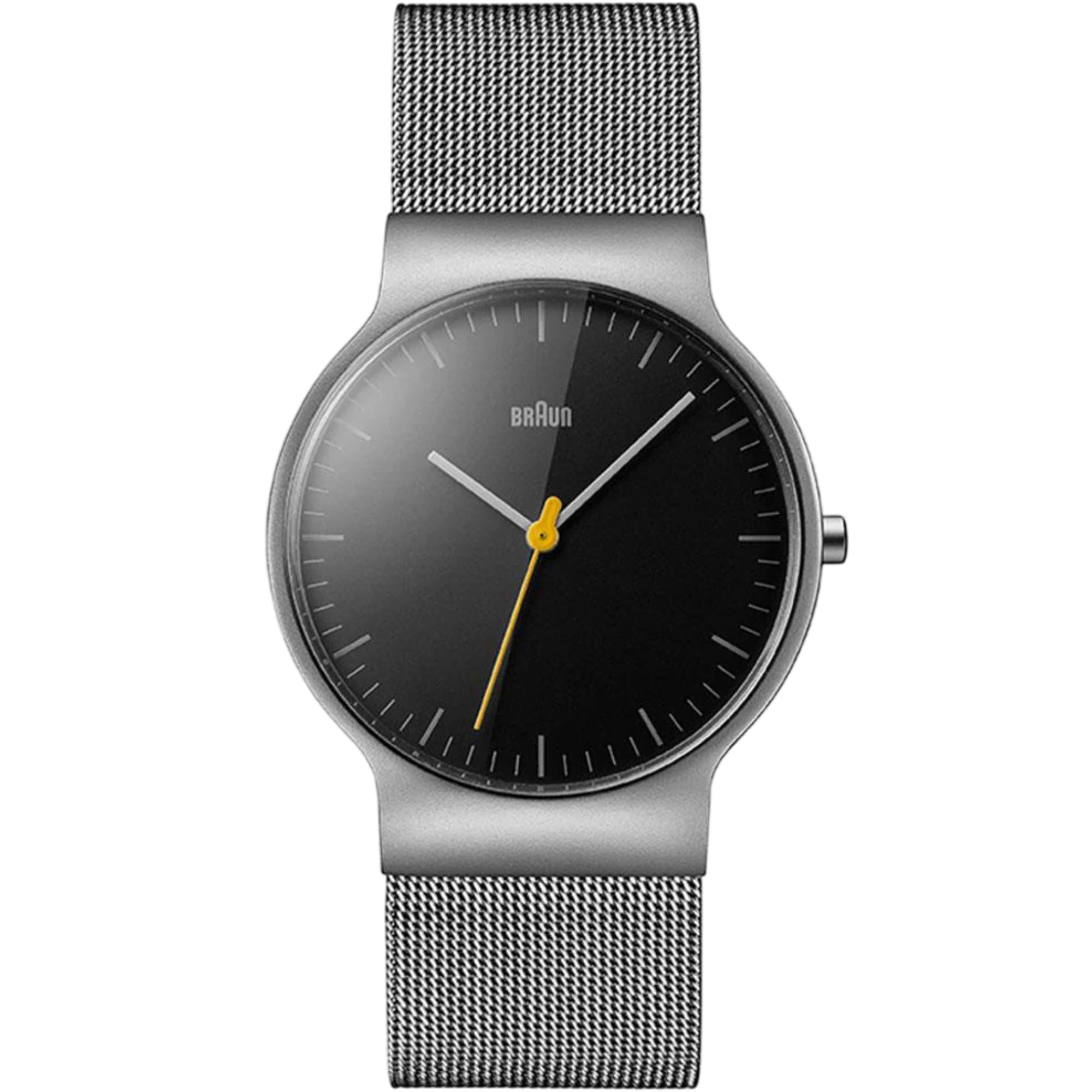 Braun Men’s Classic Slim Mesh Black Dial Watch BN0211BKSLMHG
