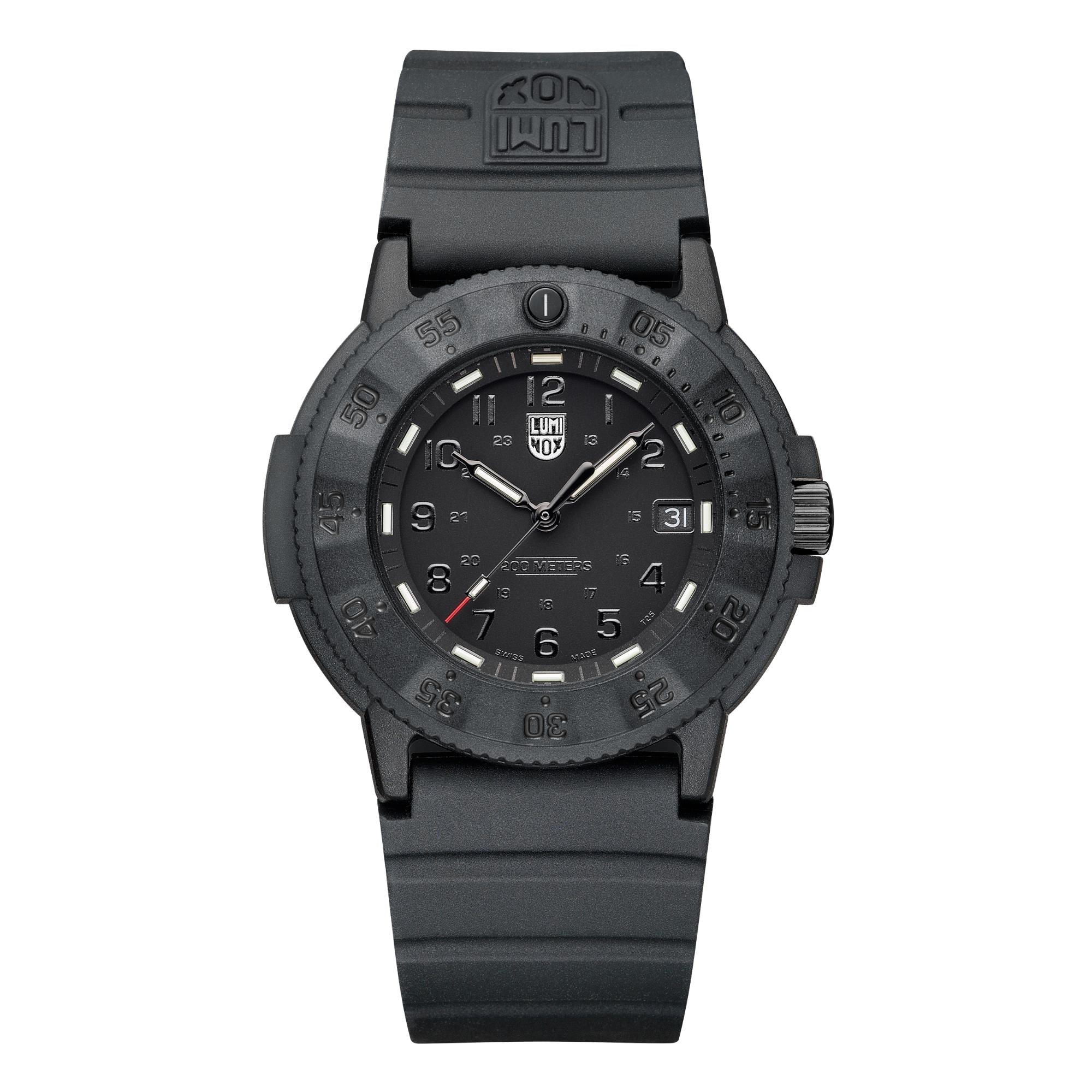 Luminox Navy SEAL 3000 Series Automatic Black Dial Black Rubber Strap Men's Watch XS.3001.EVO.BO.S