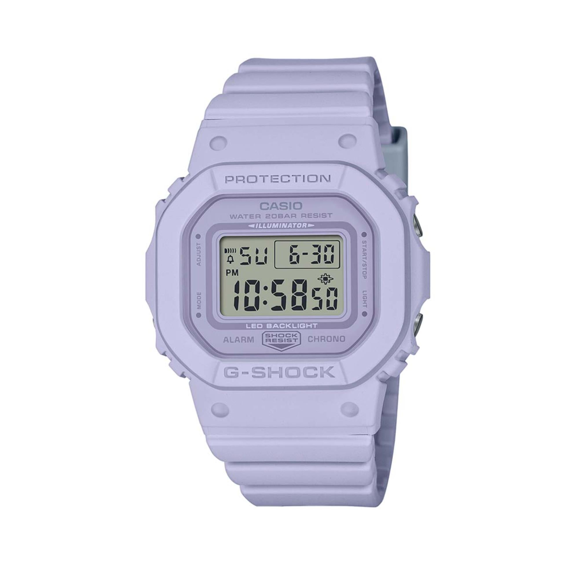 Casio G-Shock Digital Lilac Dial Resin Strap Watch GMD-S5600BA-6ER