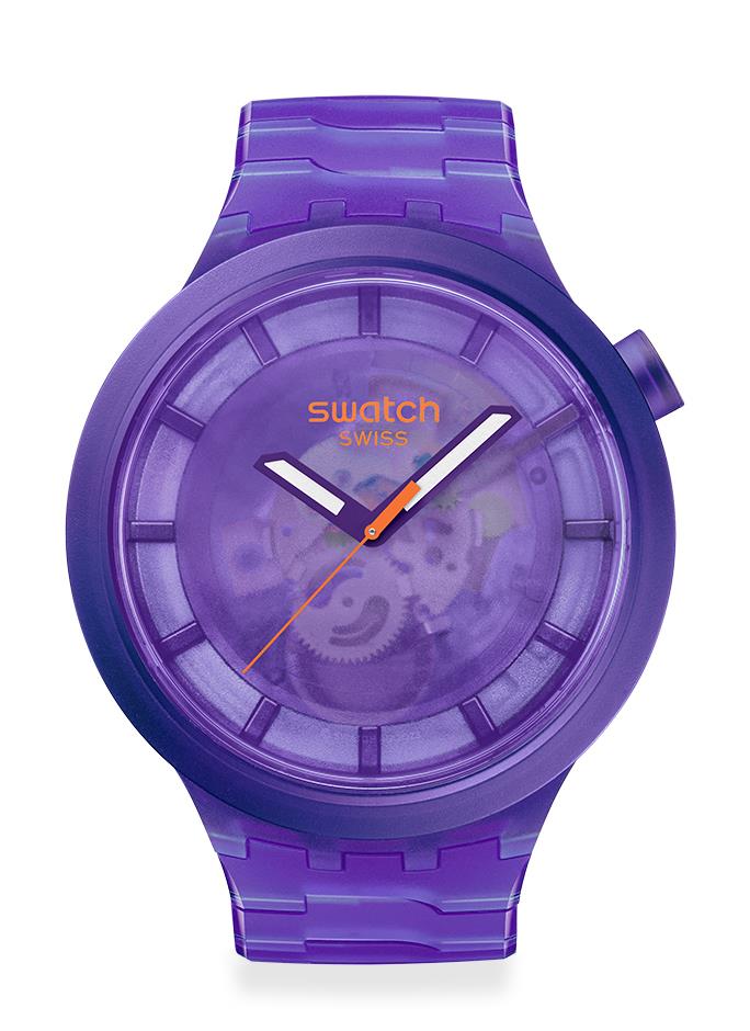 Swatch PURPLE JOY Purple Dial Bio-Sourced Material Strap Unisex Watch SB05V103