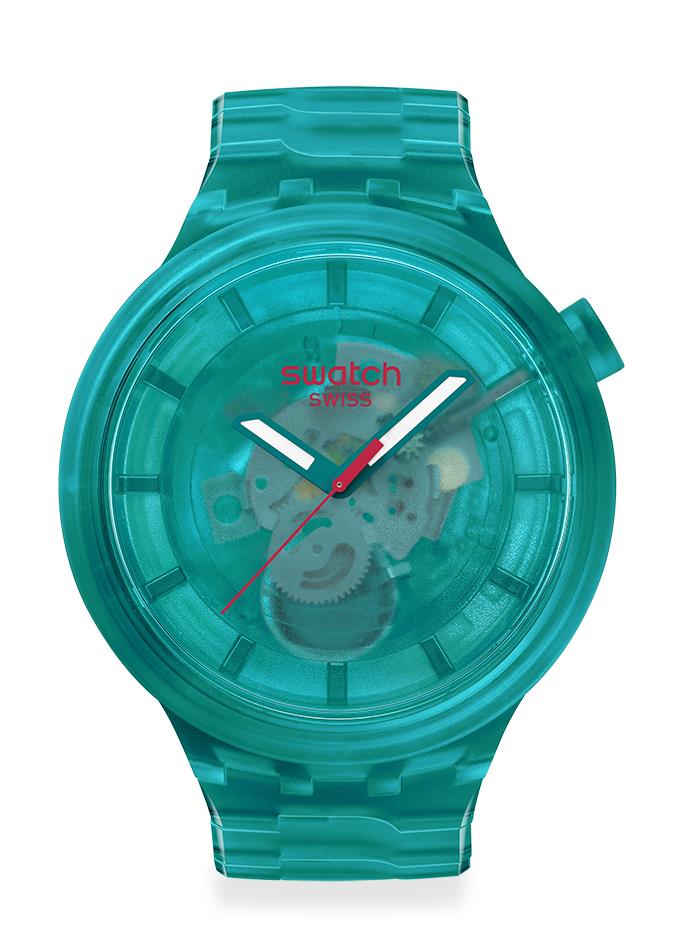Swatch TURQUOISE JOY Turquoise Dial Bio-Sourced Material Strap Unisex Watch SB05L101