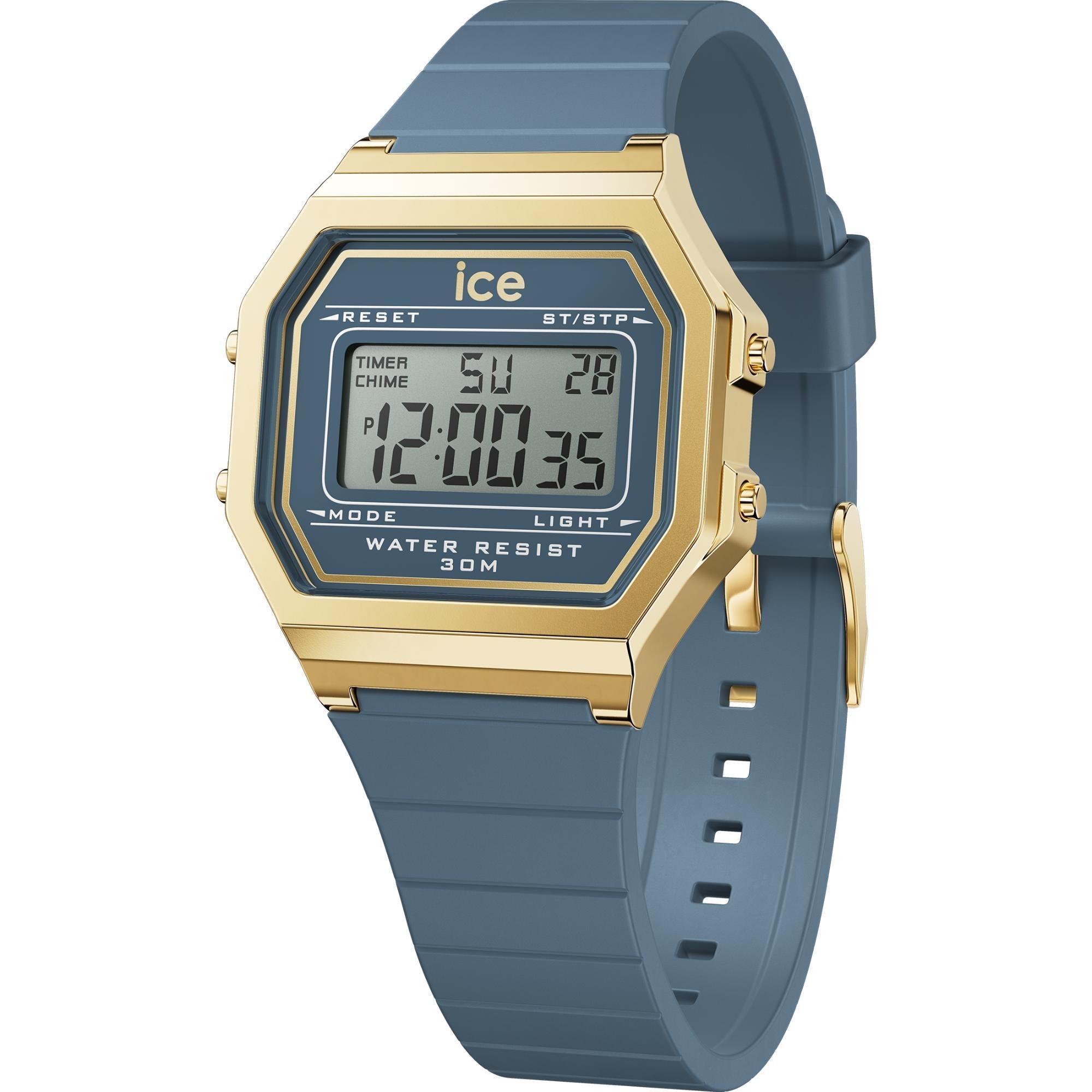 ICE Digit Retro Digital Midnight Blue Dial Small Strap Women’s Watch 022067