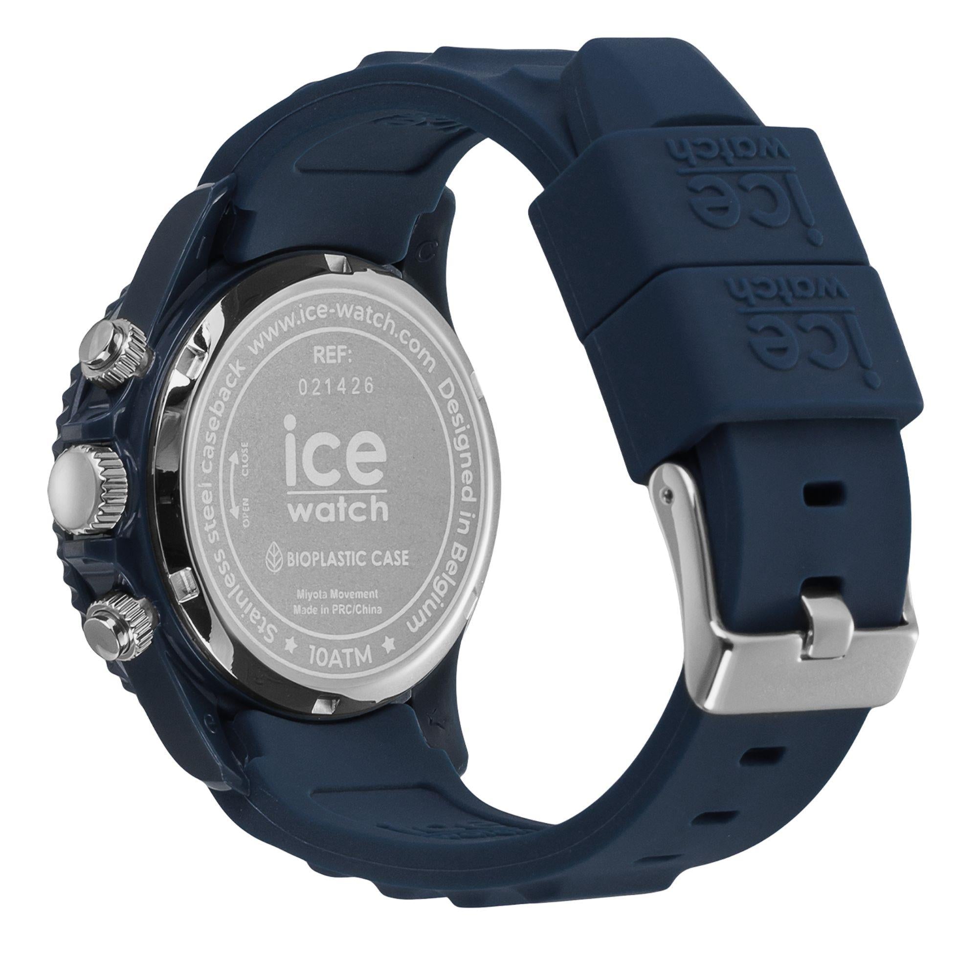 ICE Watch ICE Chrono Blue Lime Dial Silicone Strap Watch 021426
