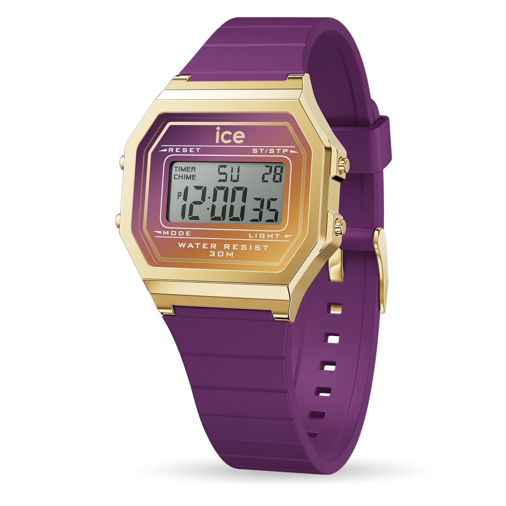 ICE Digit Retro Violet Dusk Silicone Strap Digital Men’s Watch 023311