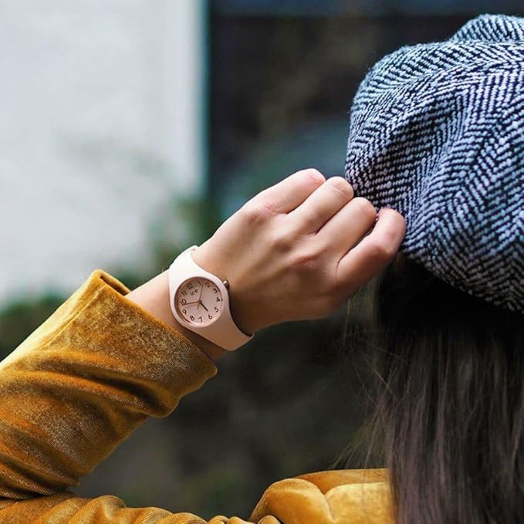ICE Watch ICE Glam Colour Pink Dial Silicone Strap Watch 015330