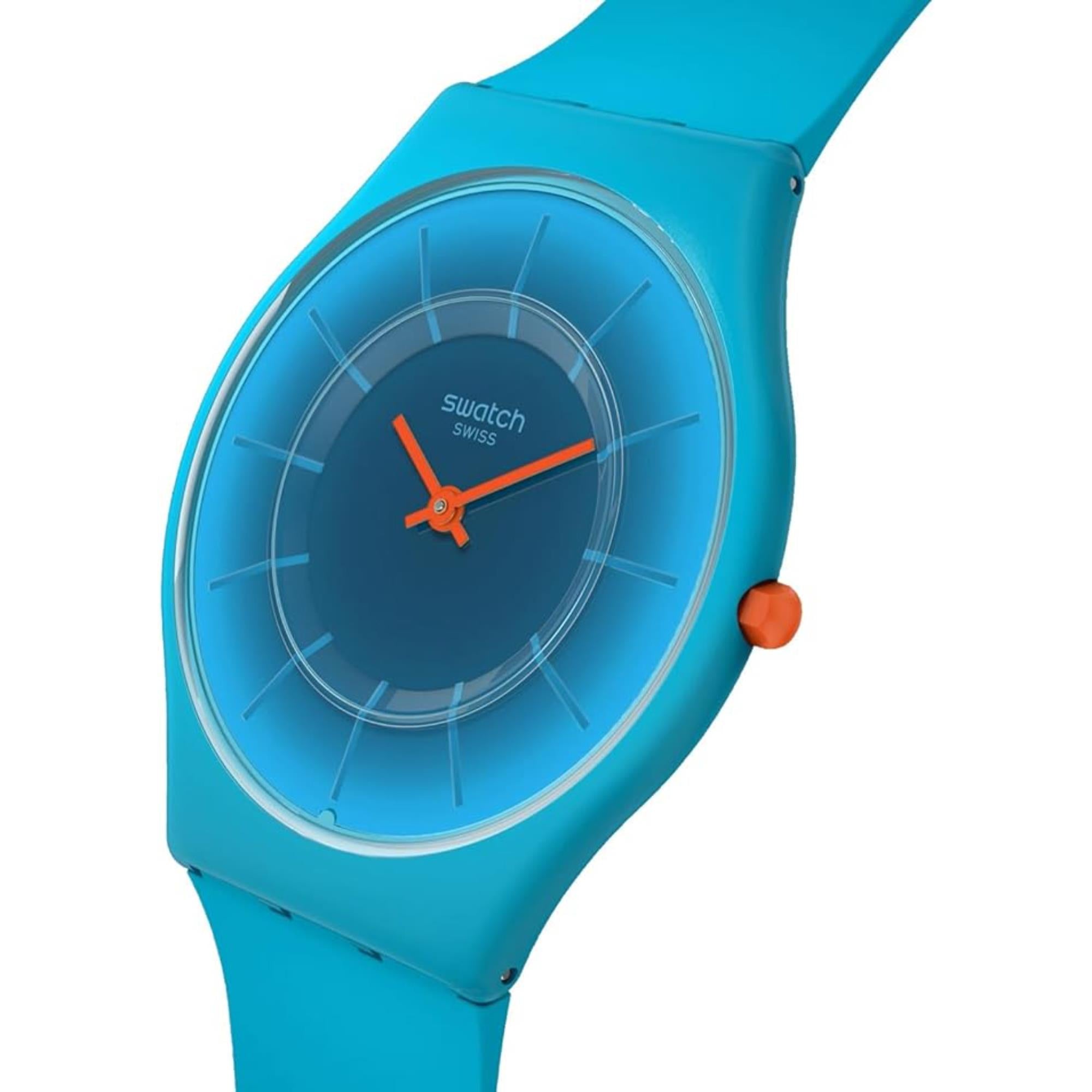 Swatch Skin Radiantly Teal Quartz Blue Dial Unisex Watch SS08N114