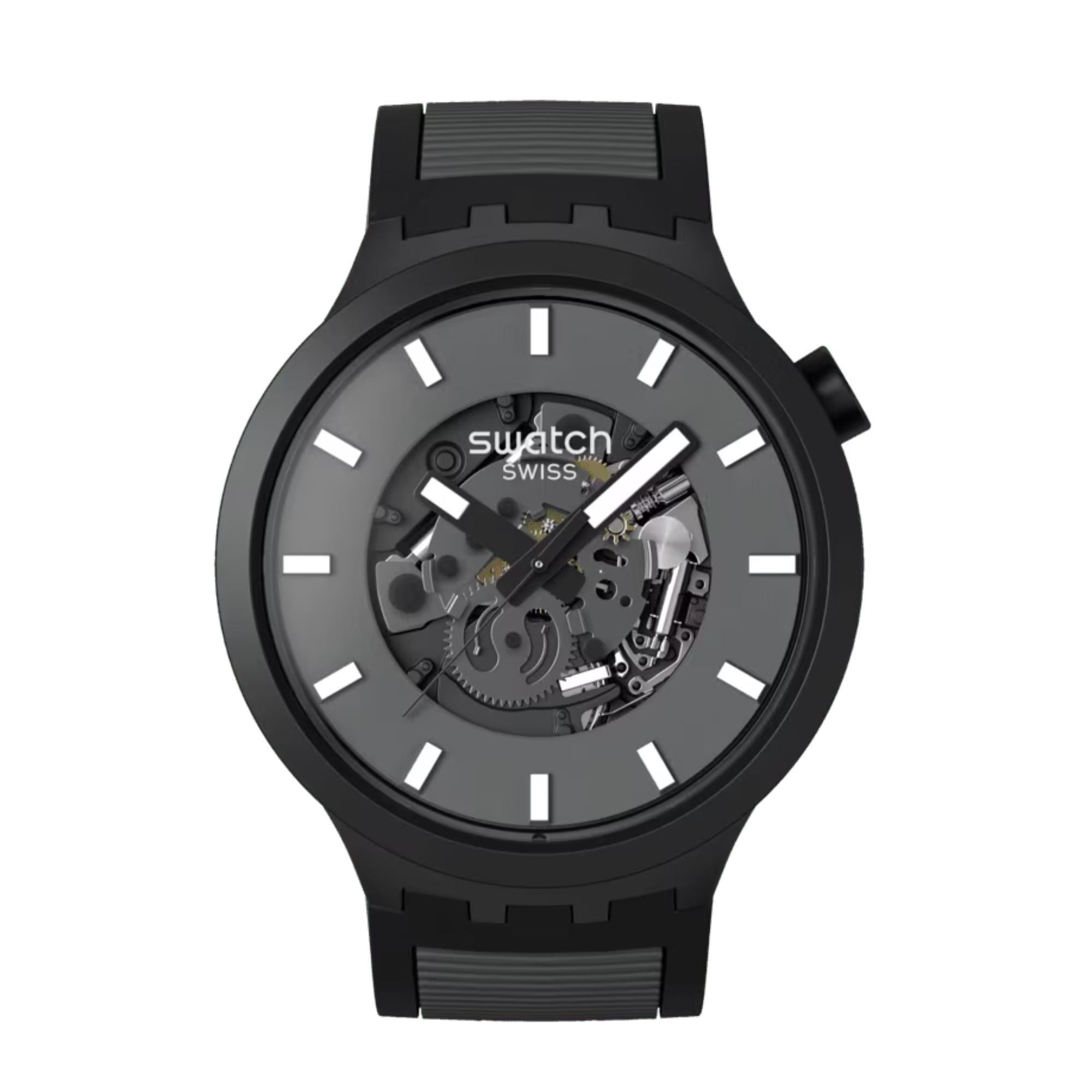 Swatch PAST THE HORIZON Quartz Blue Dial Rubber Strap Men’s Watch SB05B113