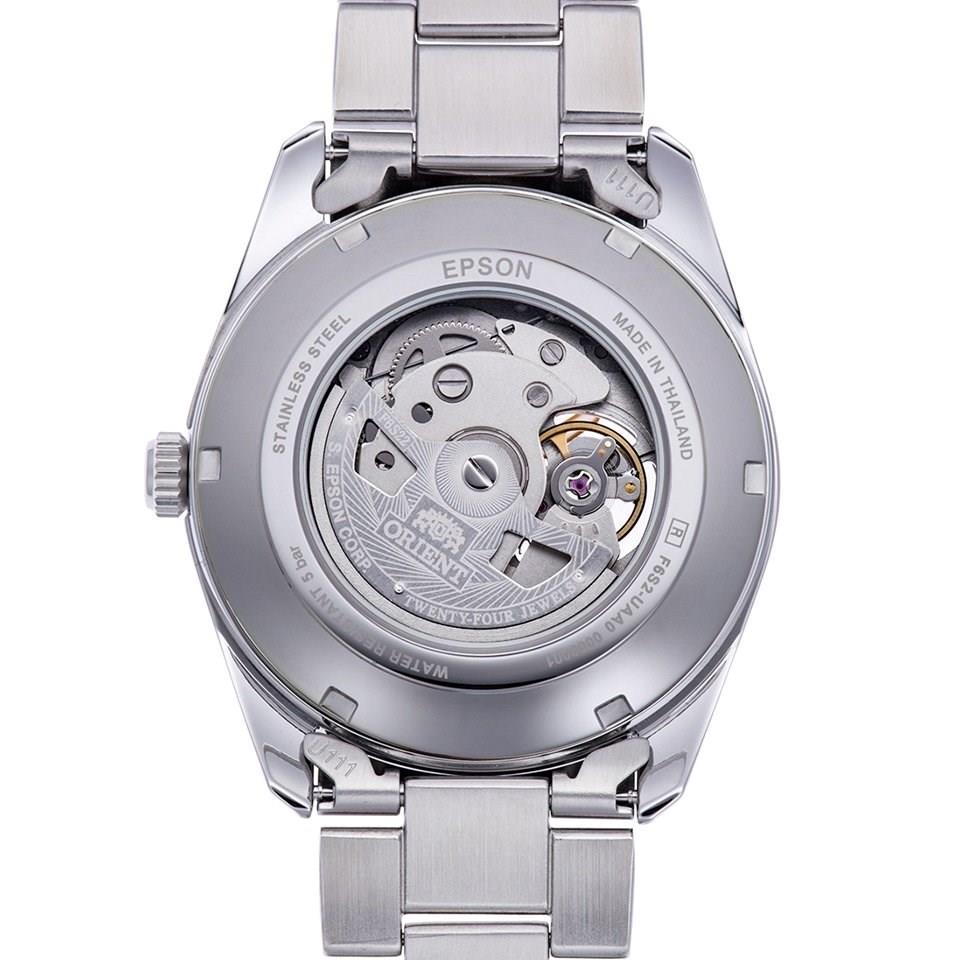 Orient Semi Skeleton Contemporary Green Dial Stainless Steel Bracelet Men’s Watch Ex-Display RA-AR0008E10B-EX
