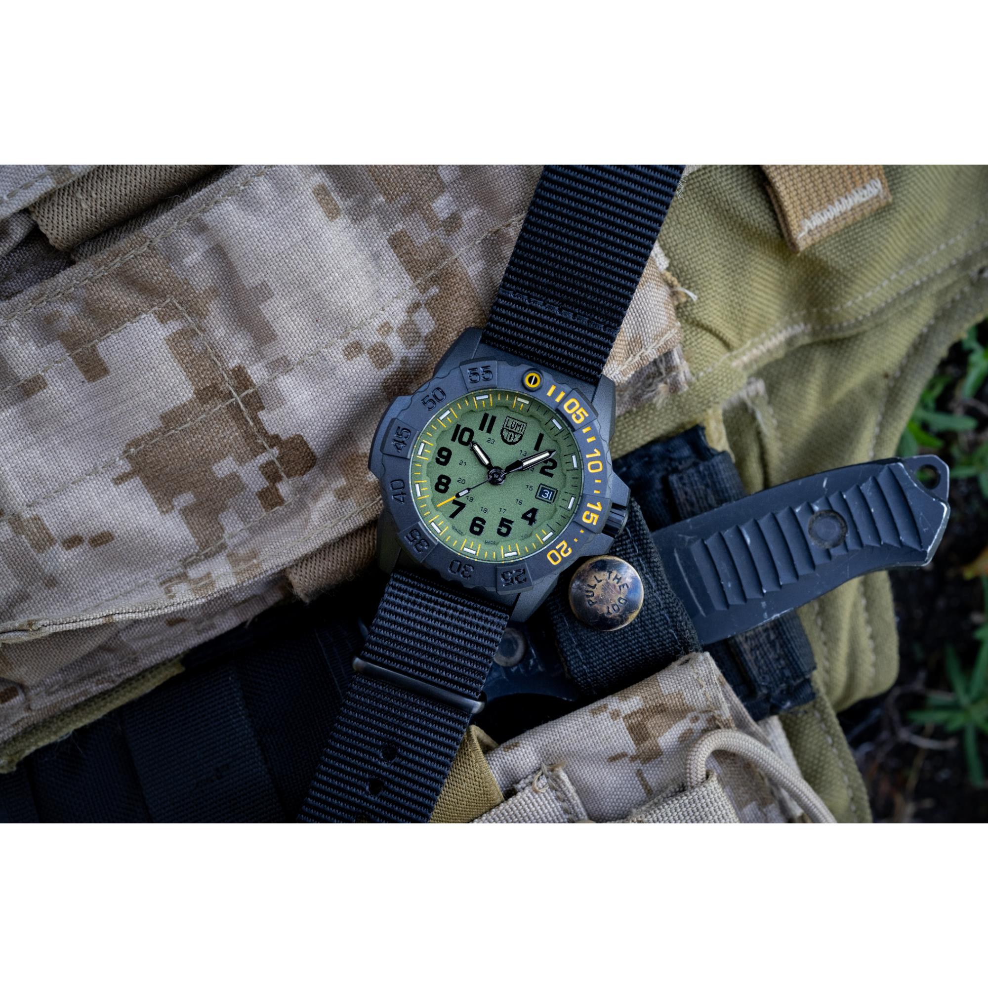 Luminox Navy SEAL Foundation Series Green Dial Rubber Strap Men's Watch XS.3517.NSF.SET
