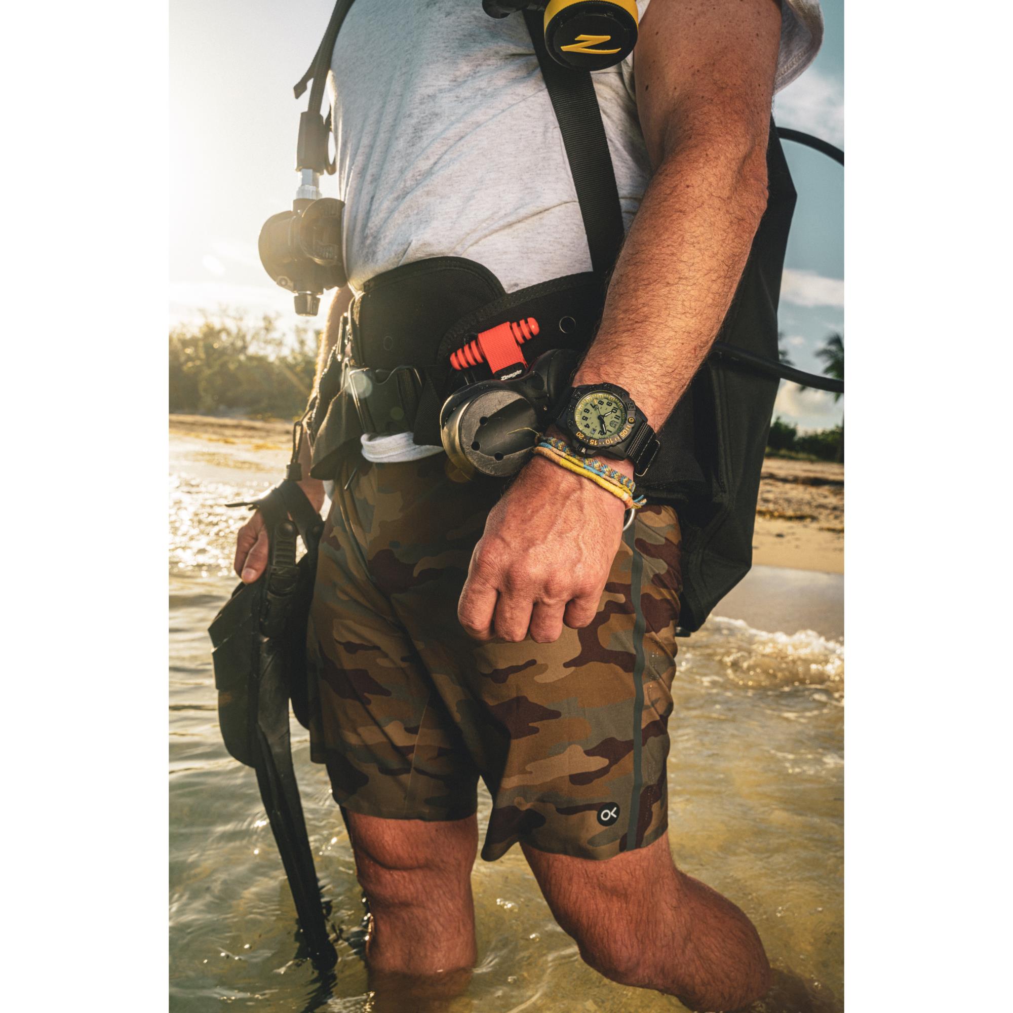 Luminox Navy SEAL Foundation Series Green Dial Rubber Strap Men's Watch XS.3517.NSF.SET
