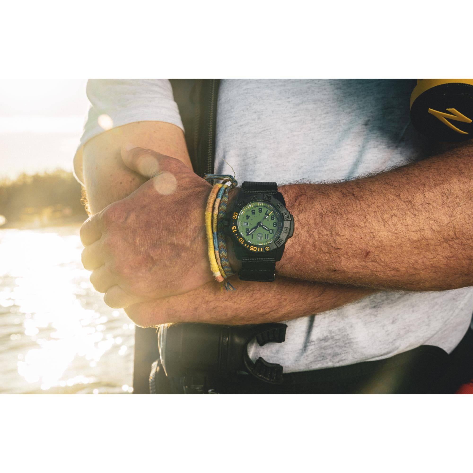 Luminox Navy SEAL Foundation Series Green Dial Rubber Strap Men's Watch XS.3517.NSF.SET