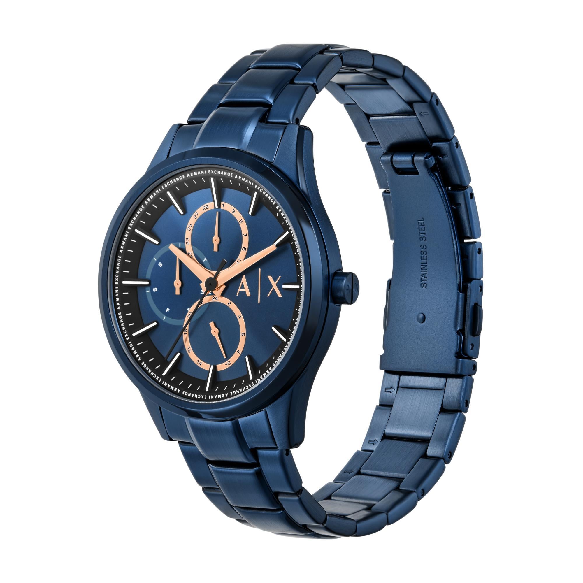 Armani Exchange Multifunction Blue Stainless Steel Navy Blue Dial Men’s Watch AX1881