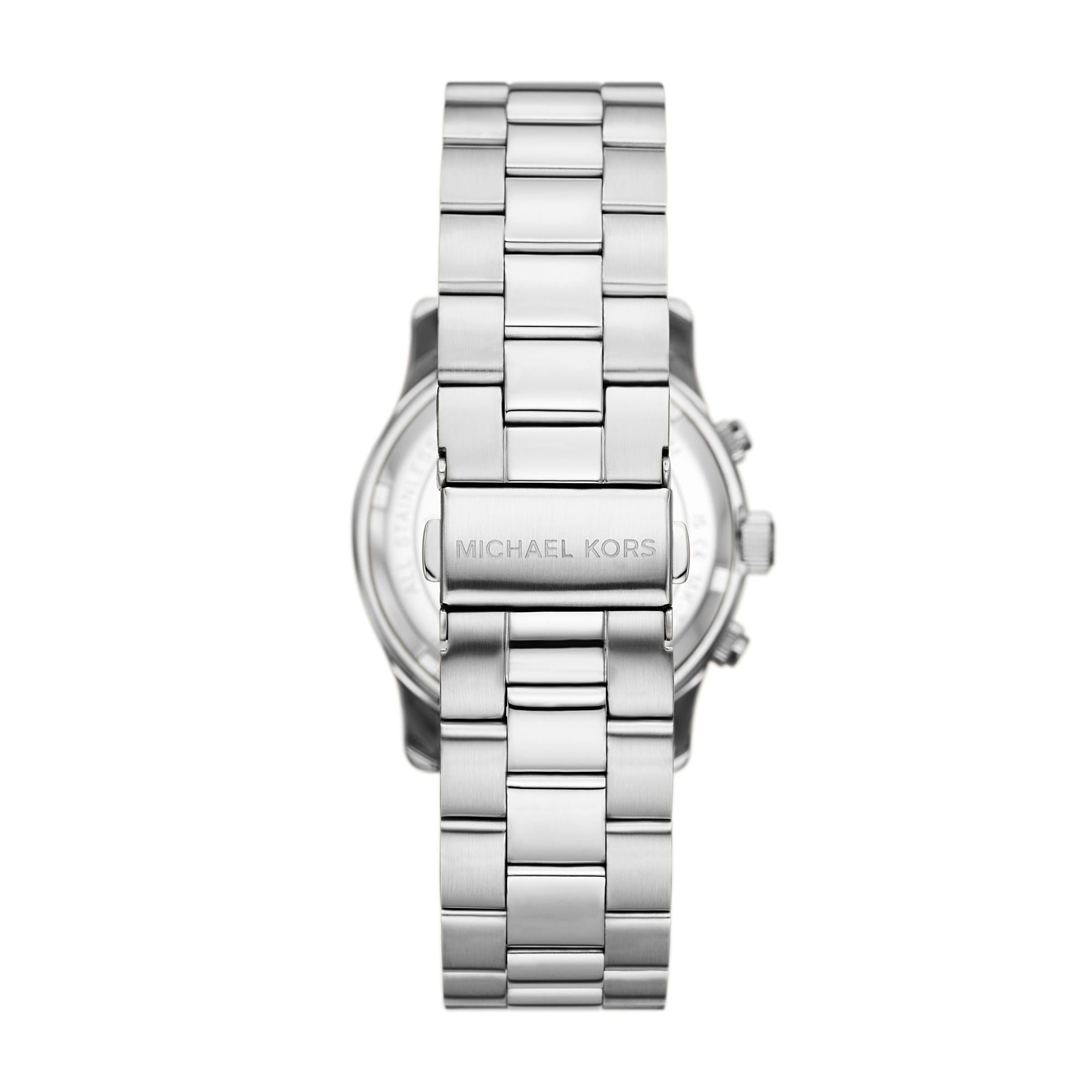 Michael Kors Runway Chronograph Stainless Steel Silver Dial Women's Watch MK7325