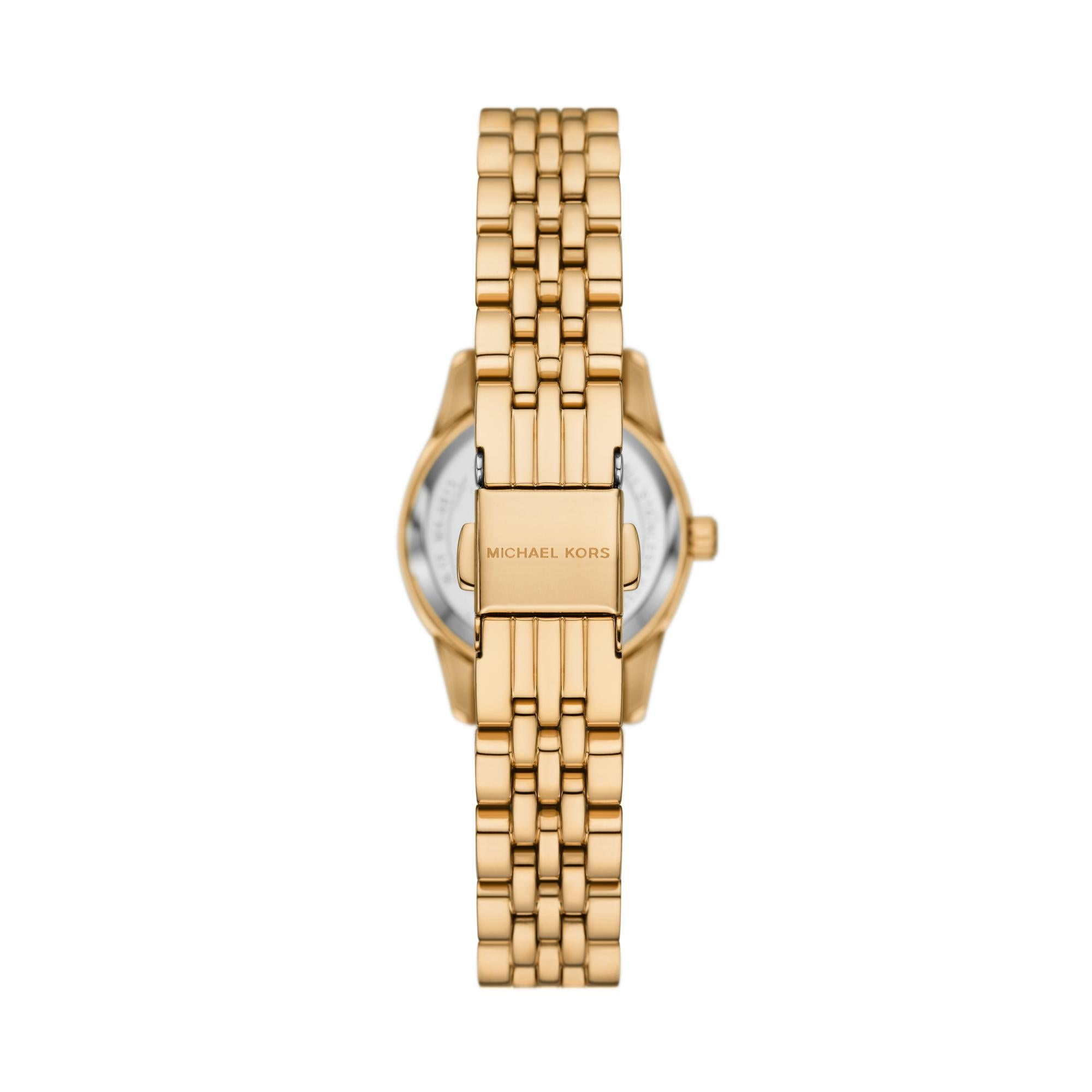 Michael Kors Lexington Gold-Tone Stainless Steel Blue Dial Women's Watch MK4813