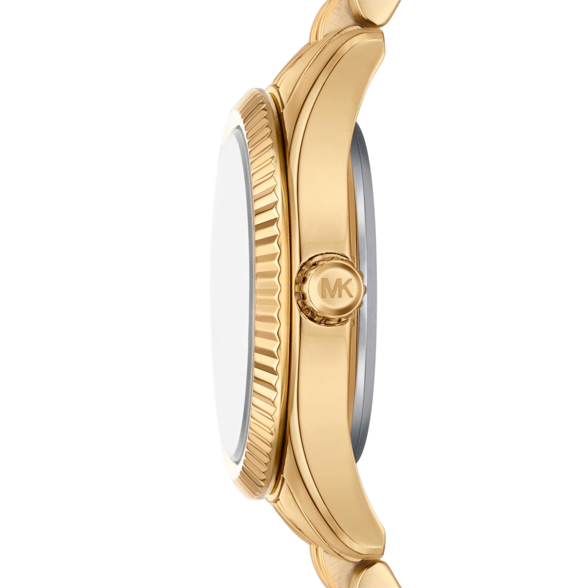 Michael Kors Lexington Gold-Tone Stainless Steel Blue Dial Women's Watch MK4813