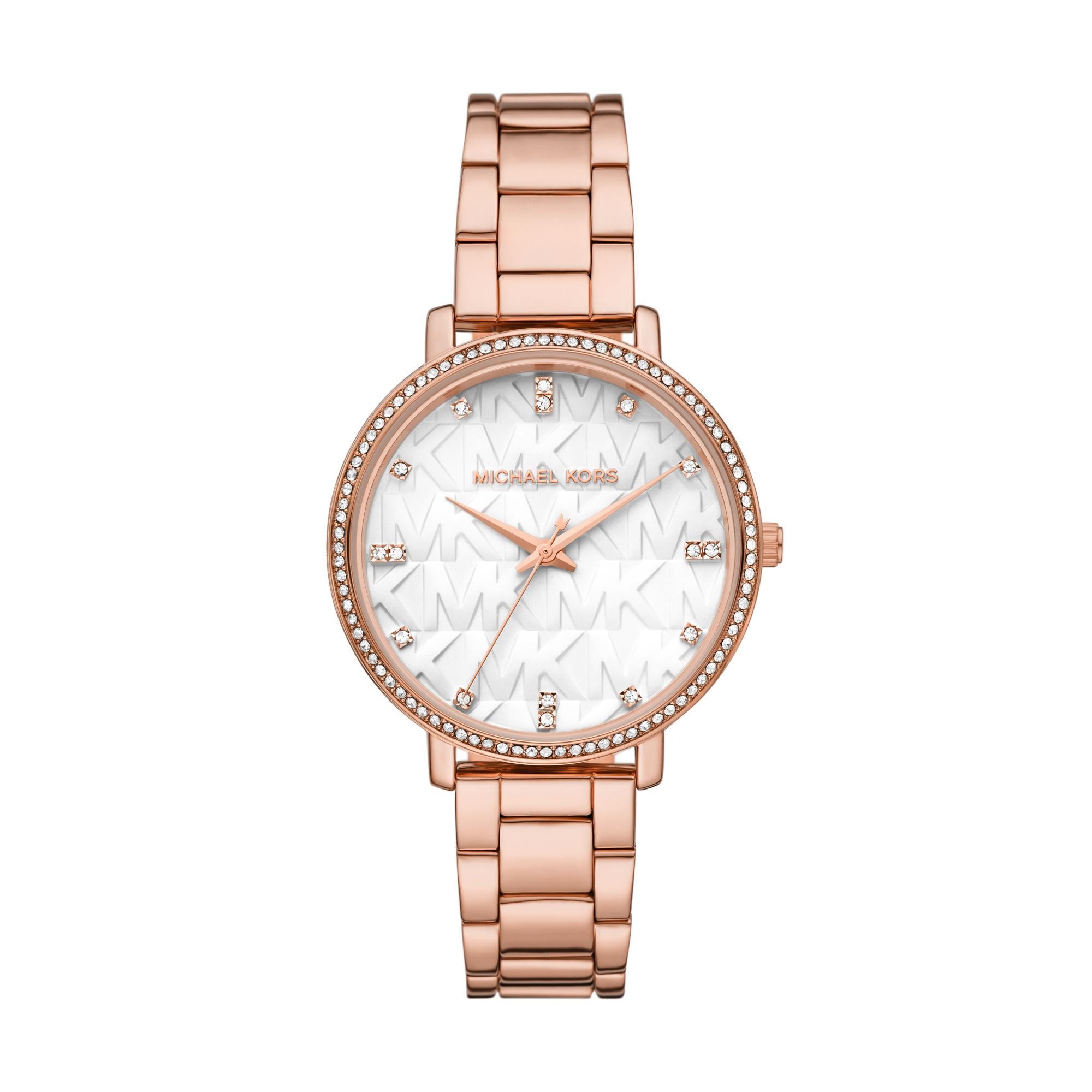 Michael Kors Pyper Rose Gold-Tone Alloy White Dial Women's Watch MK4594