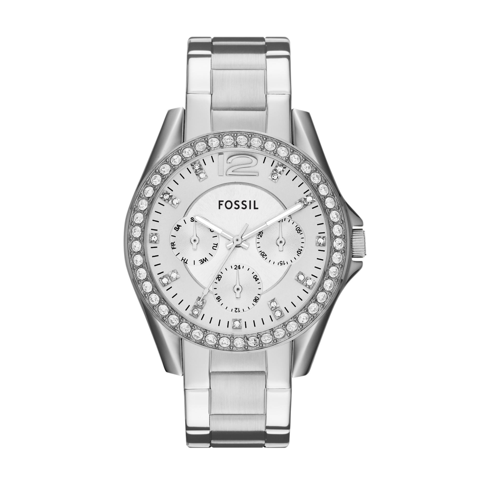 Fossil Riley Multifunction Stainless Steel Silver Dial Women's Watch ES3202