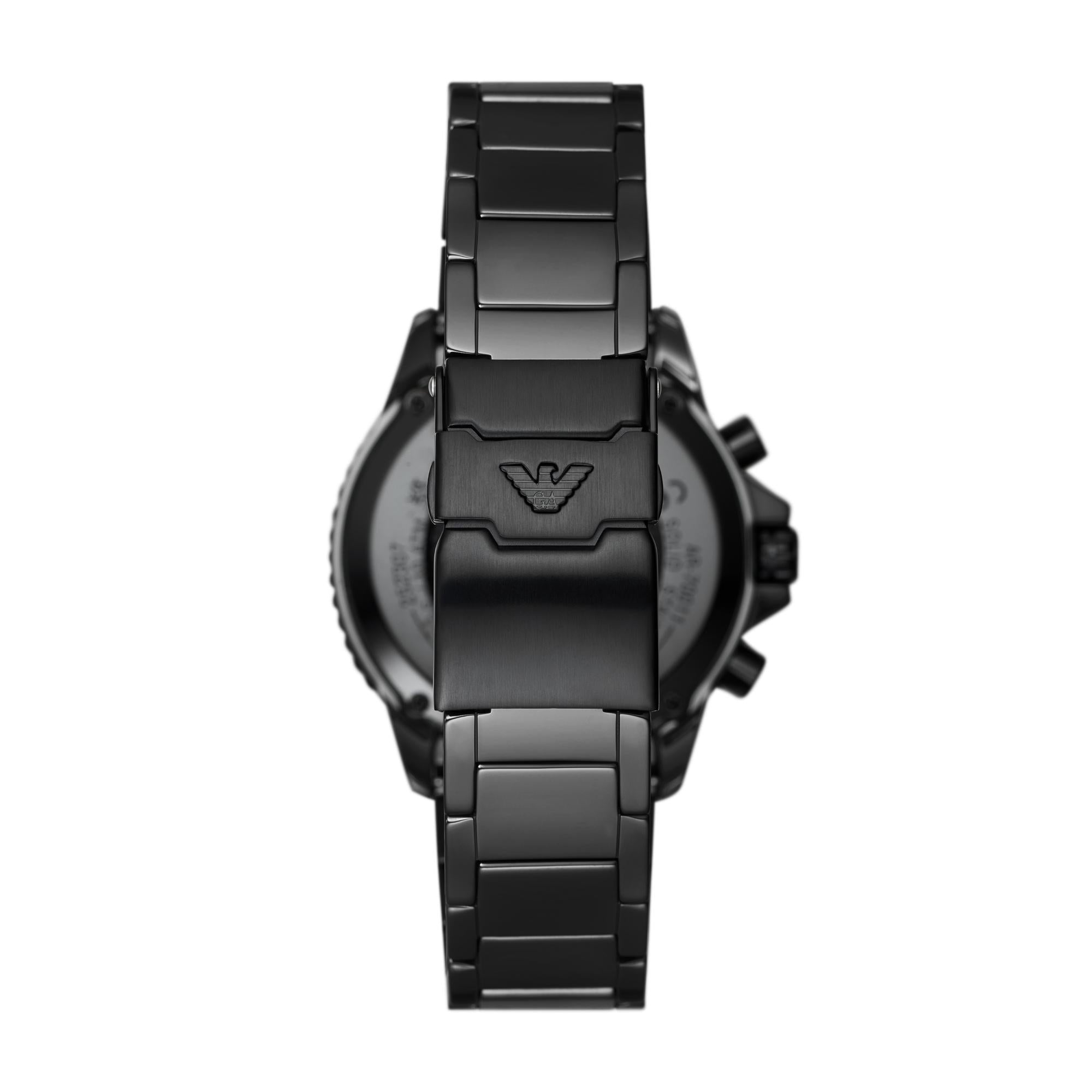 Emporio Armani World Explorer Chronograph Black Ceramic Black Dial Men's Watch AR70010
