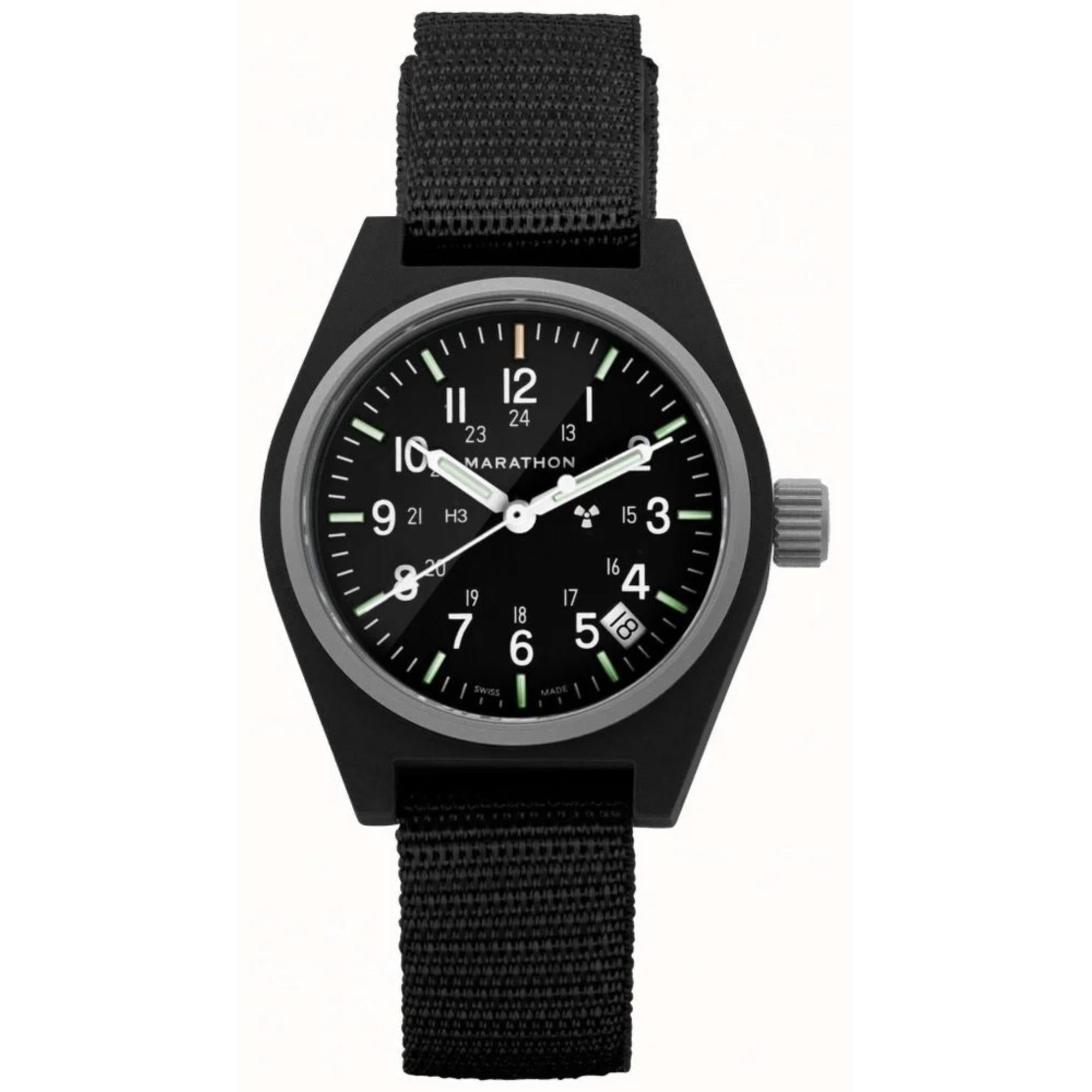 Marathon Black General Purpose Quartz with Date (GPQ-D) Black Dial Men's Watch WW194015BK-0101