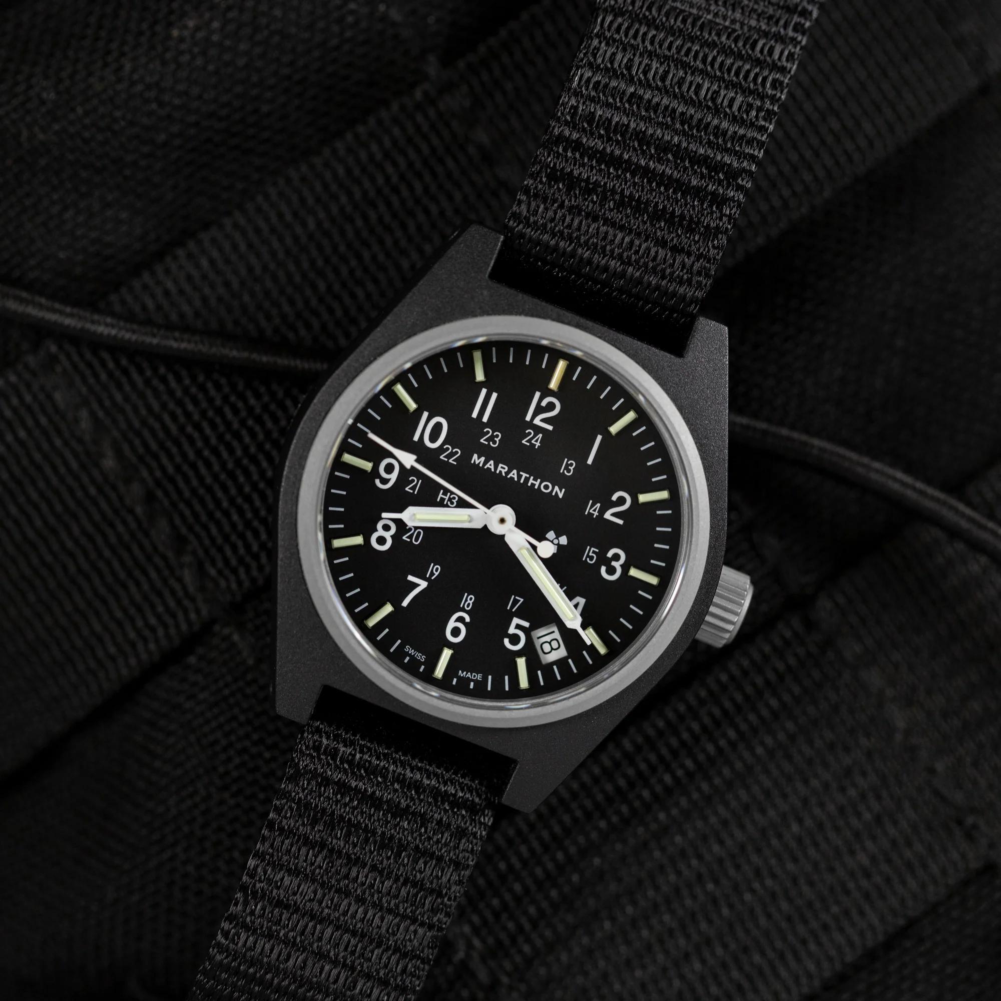 Marathon Black General Purpose with Date (GPQ-D) Quartz Black Dial Men's Watch WW194015BK-0001