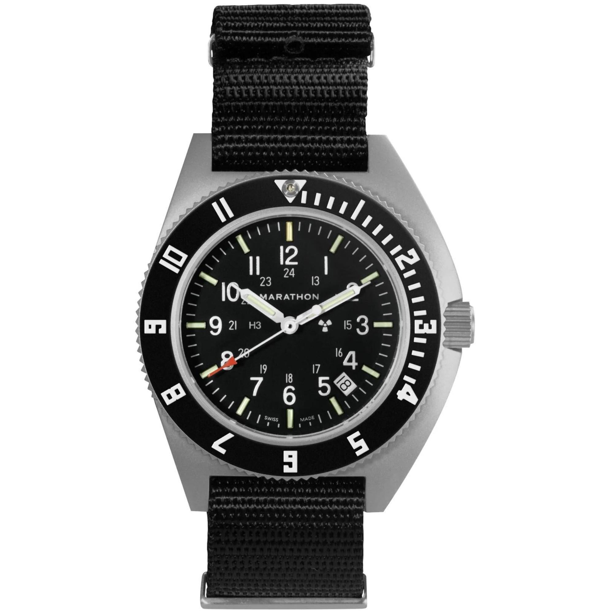 Marathon Steel Navigator (SSNAV-D) Black Dial Men's Watch  WW194013SS-0103