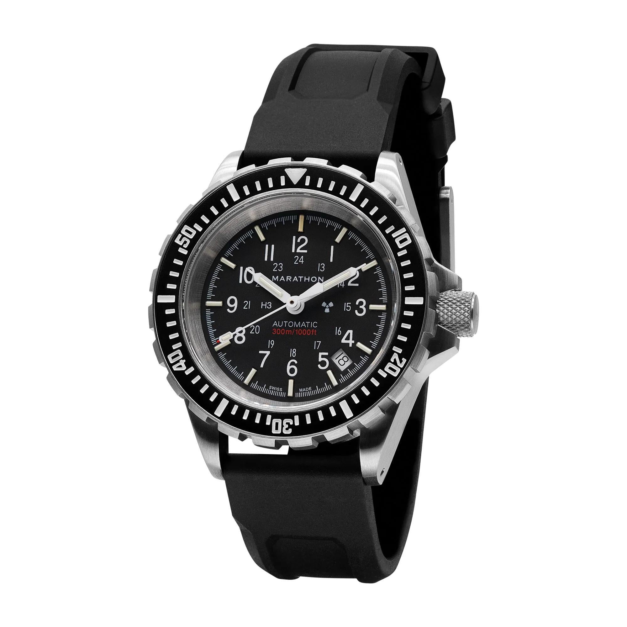 Marathon Large Diver's Automatic Stainless Steel Black Dial Men’s Watch (GSAR) WW194006SS-0130