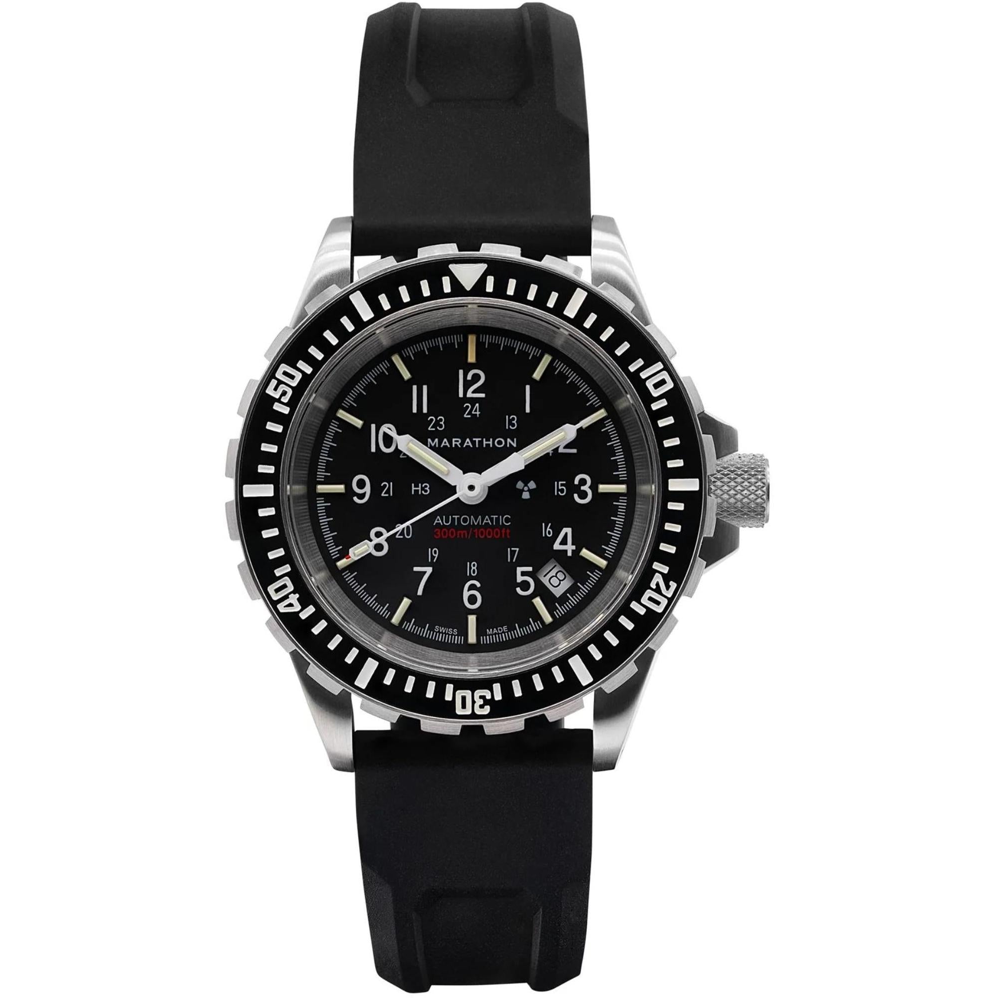 Marathon Large Diver's Automatic Stainless Steel Black Dial Men’s Watch (GSAR) WW194006SS-0130