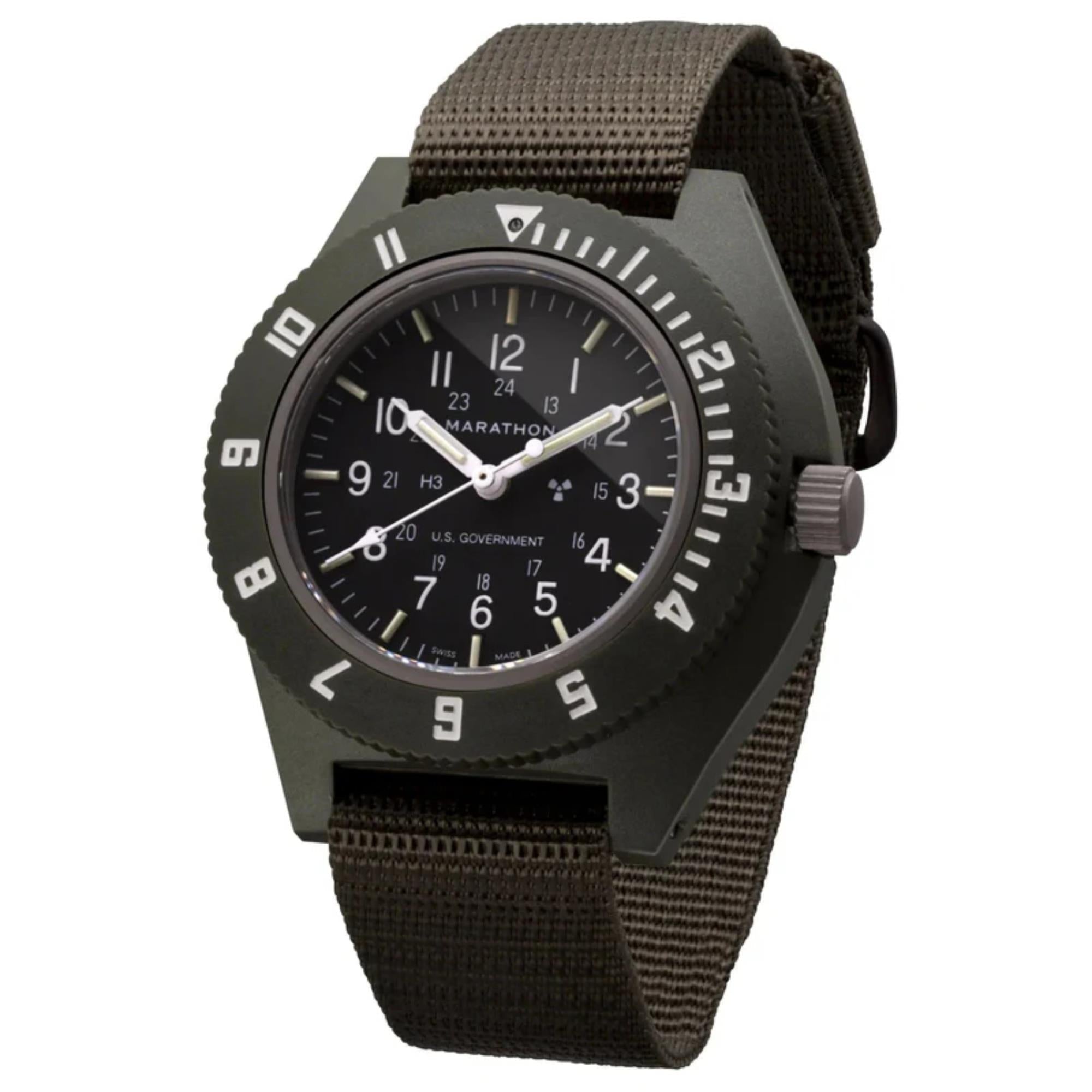 Marathon Sage Green Pilot's Navigator Black Dial Men's Watch WW194001SG-0010