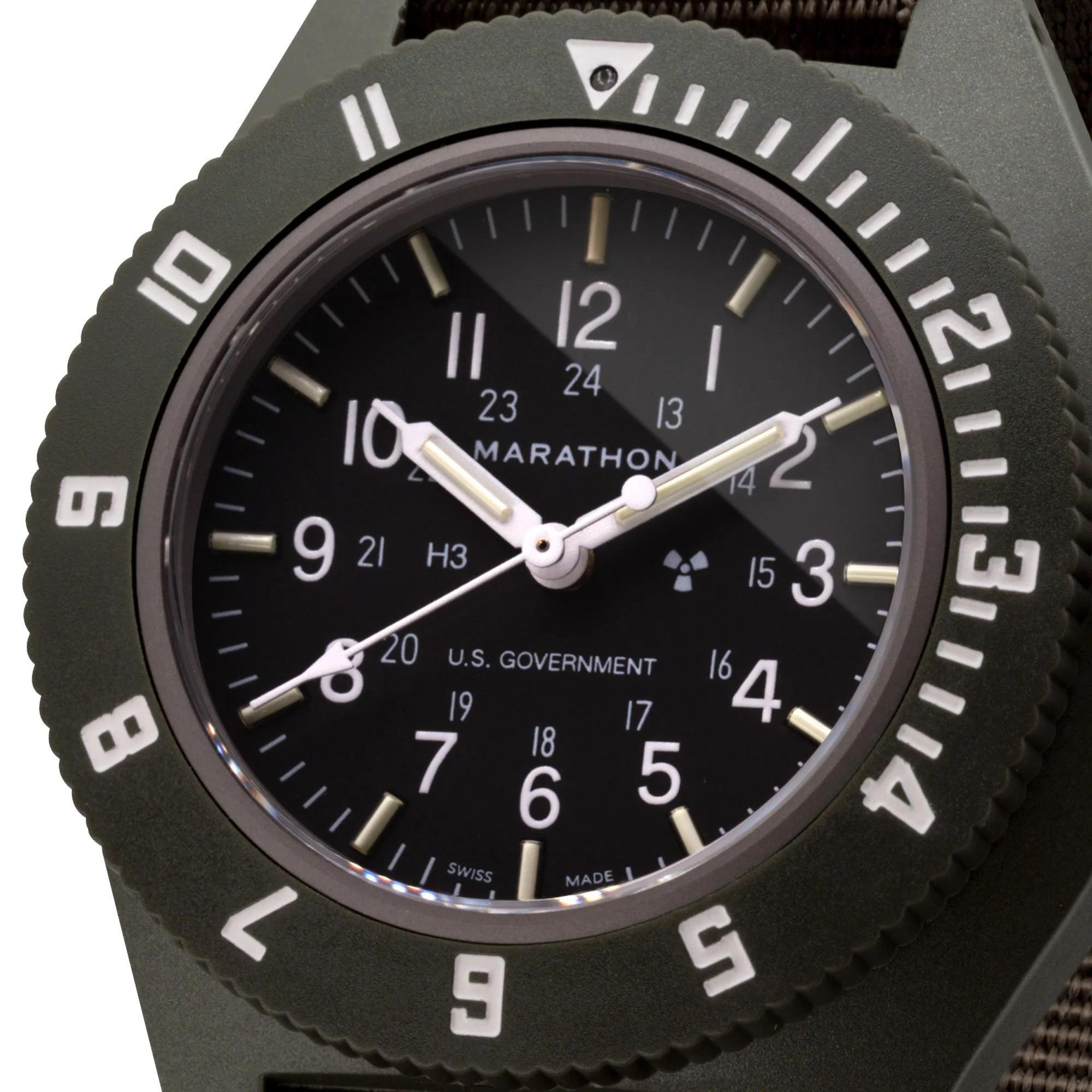 Marathon Pilot's Navigator Sage Green Quartz Black Dial Men’s Watch WW194001SG-0002
