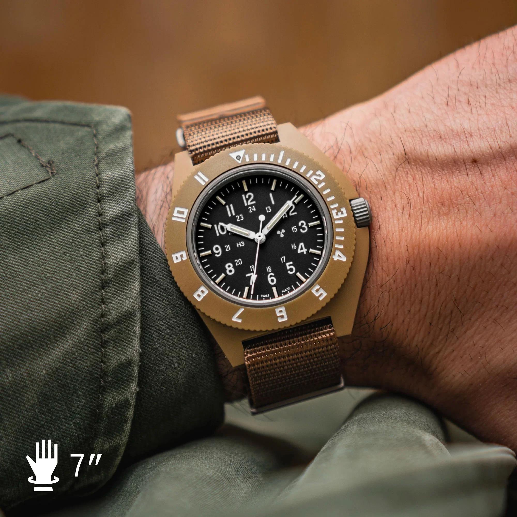 Marathon Pilot's Navigator Desert Tan Quartz Black Dial Men’s Watch WW194001DT-0010
