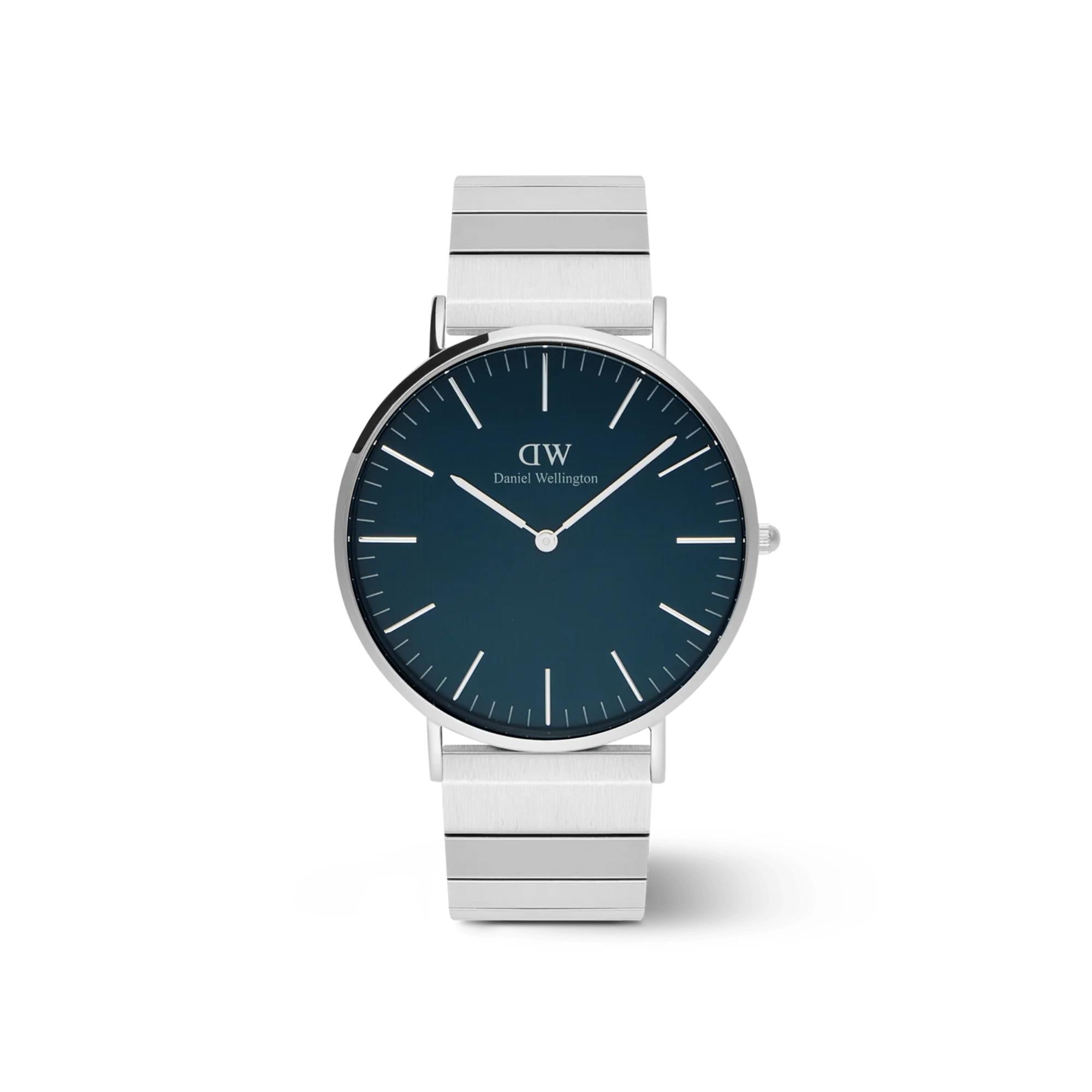 Daniel Wellington Classic Piano Link Arctic Blue Dial Stainless Steel Strap Men’s Watch DW00100776
