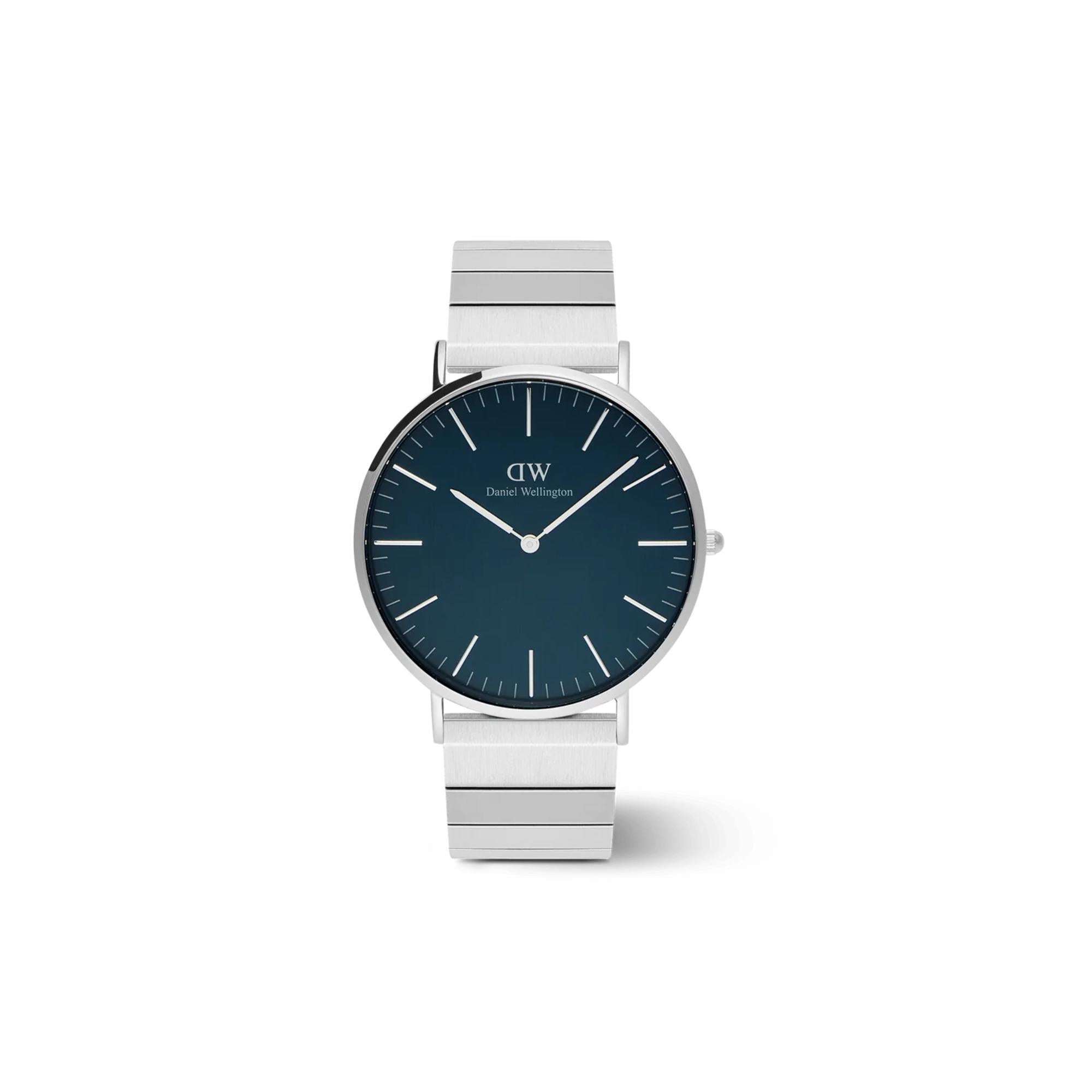 Daniel Wellington Classic Piano Link Arctic Blue Dial Stainless Steel Strap Men’s Watch DW00100776