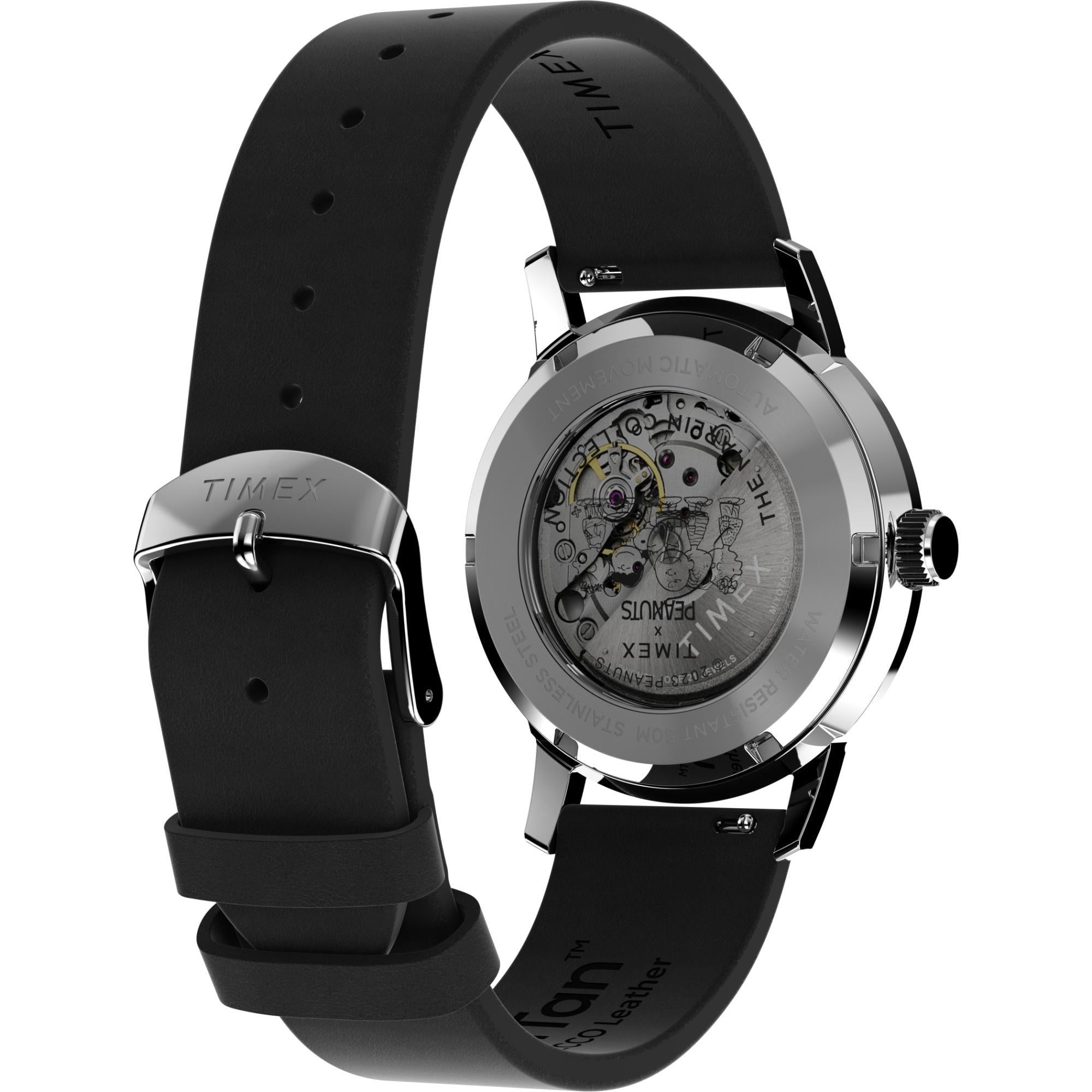 Timex Marlin Automatic Snoopy Flying Ace Black Strap Men’s Watch TW2W49600