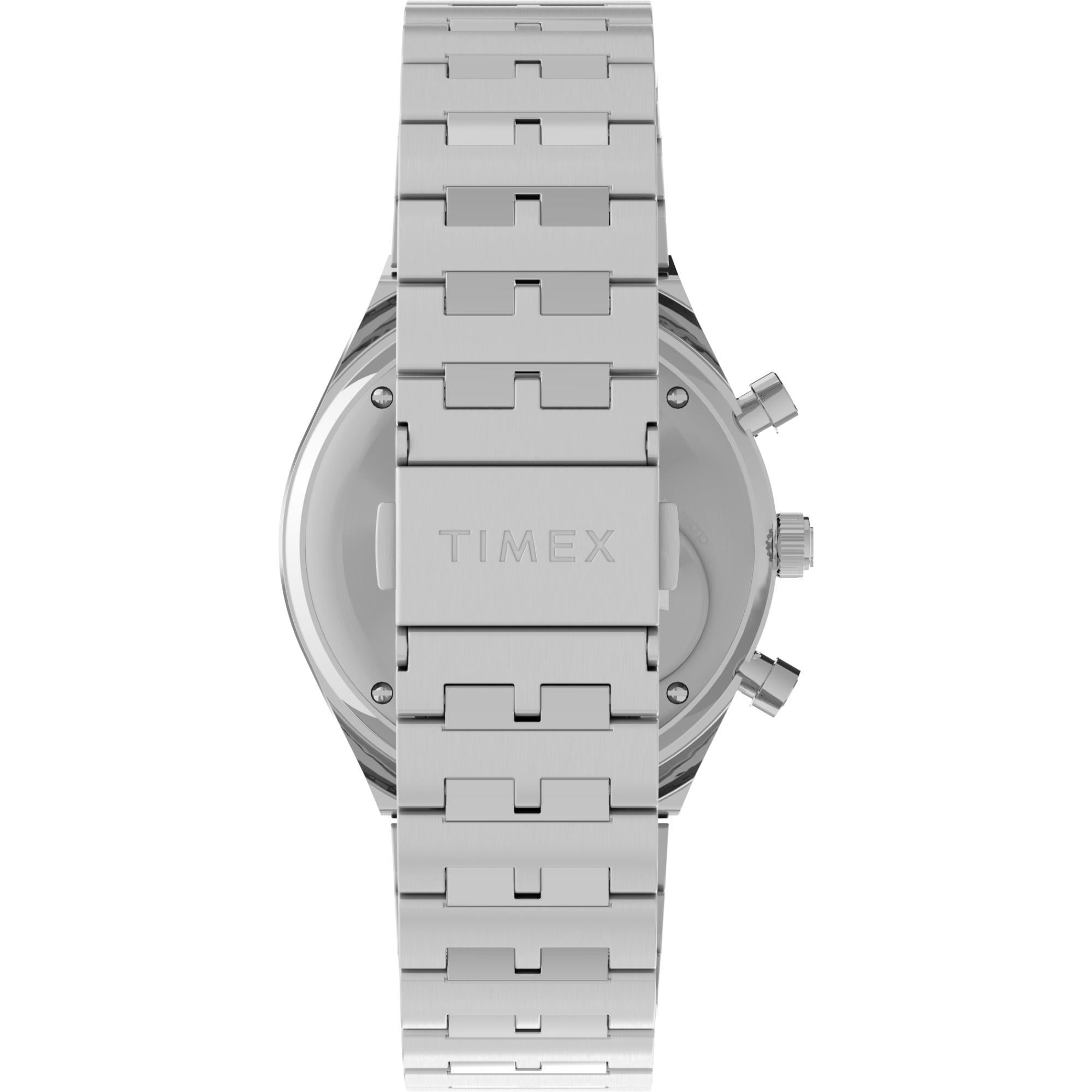 Timex Q Diver-Inspired Chrono Black Dial Stainless Steel Strap Men's Watch TW2V42600