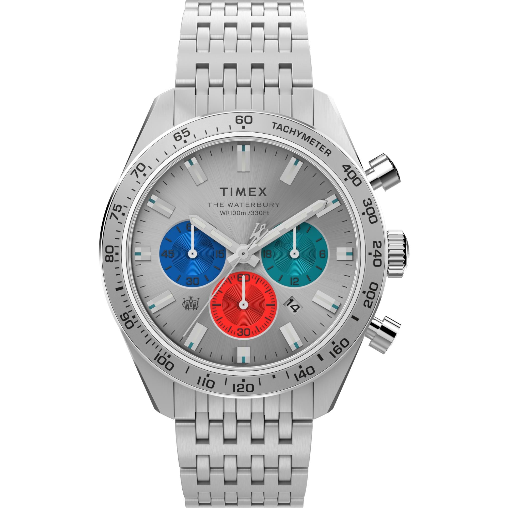 Timex Waterbury Quartz Chronograph Silver Dial Men’s Watch TW2V42400