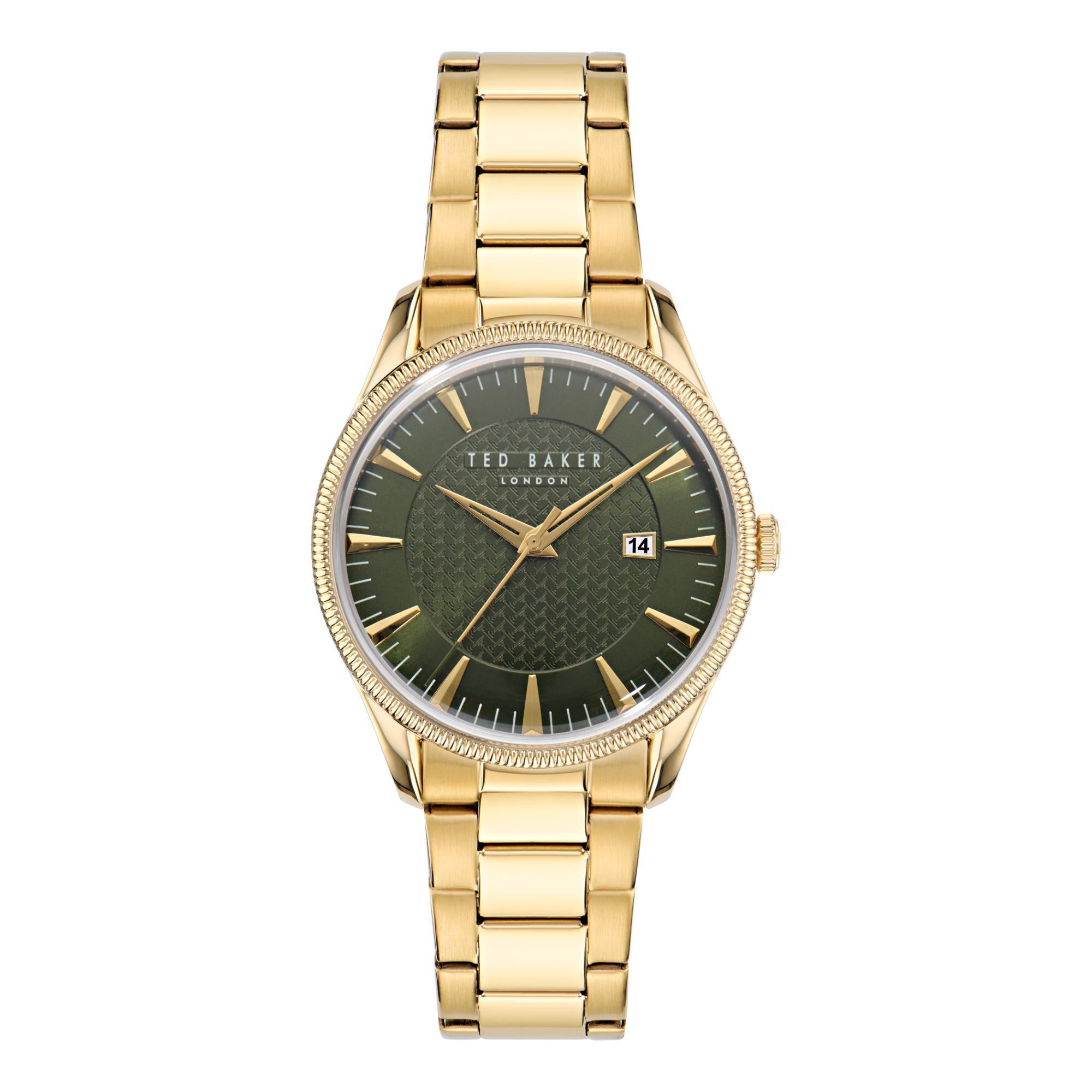 Ted Baker Leytonn Gold-Tone Green Dial Men's Watch BKPLTS403
