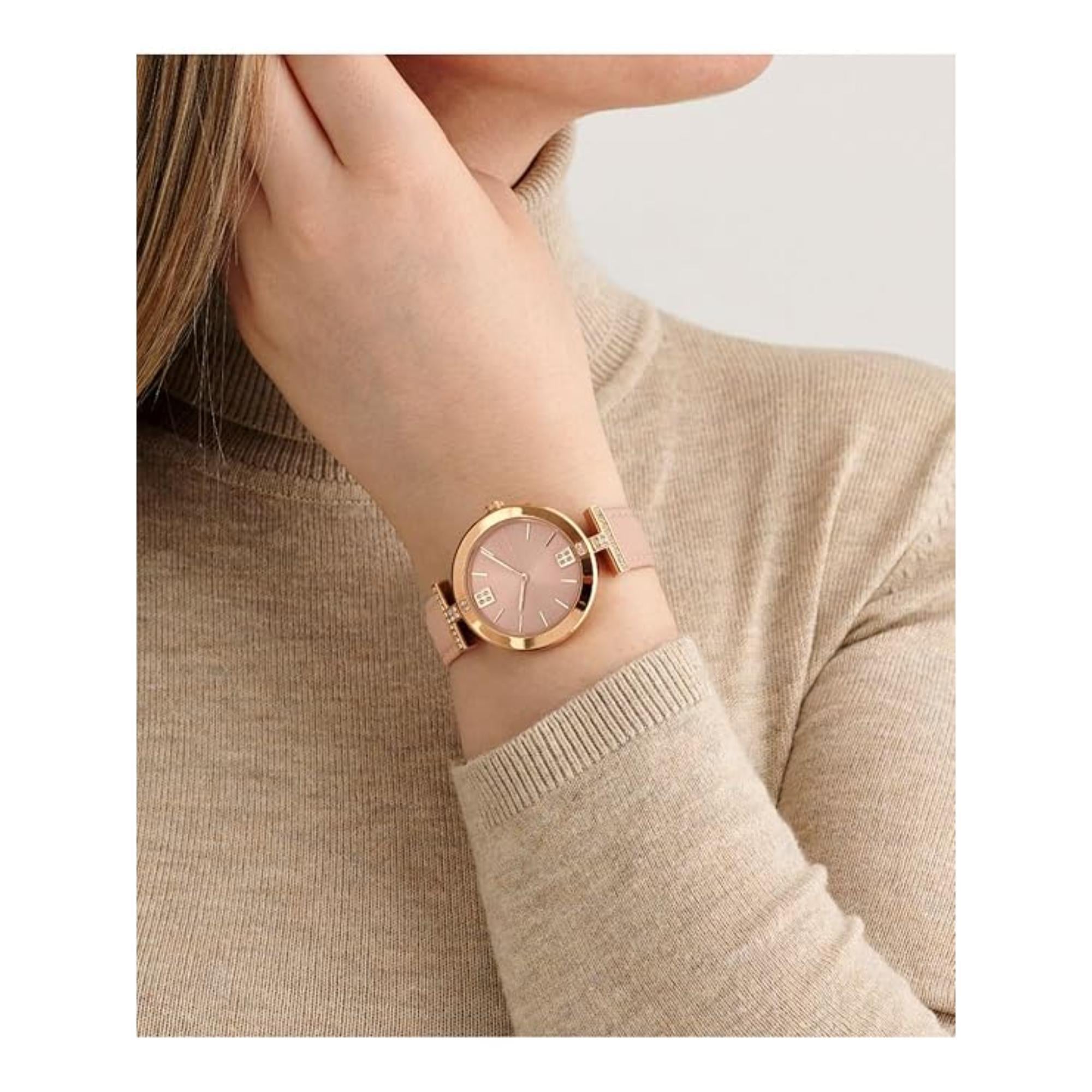 Ted Baker Pink Dial Leather Strap Ladies Watch BKPDAF302