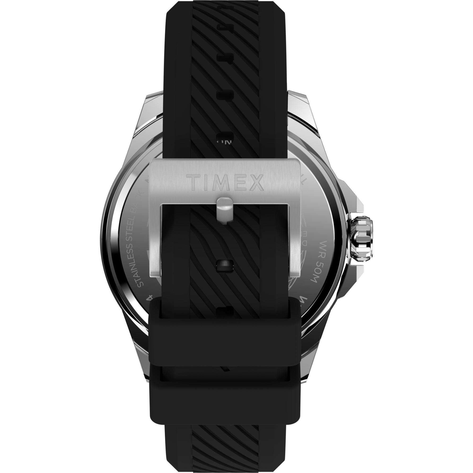 Timex Essex Ave Black Dial Silicone Strap Men's Watch TW2W42900