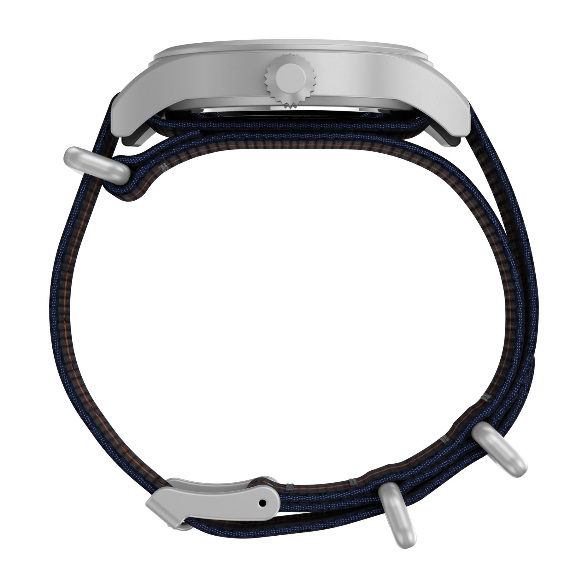 Timex Expedition North® Sierra IP Silver Case White Dial Blue Fabric Strap Men’s Watch TW2V22800