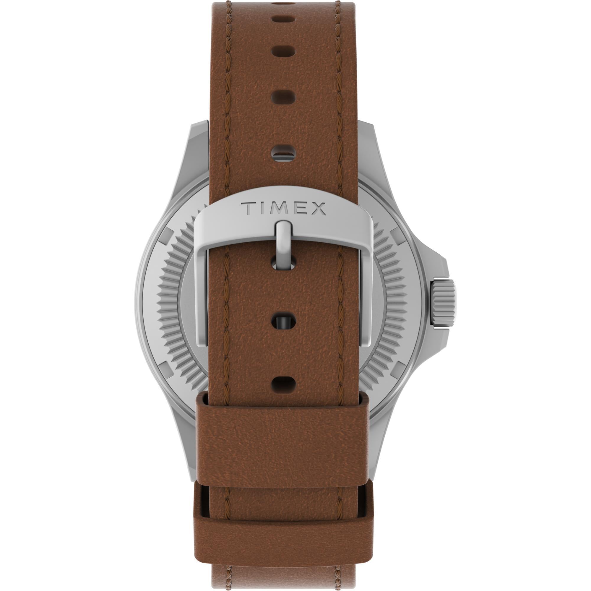 Timex Expedition North® Field Solar Blue Dial Men's Watch with Brown Leather Strap TW2V03600