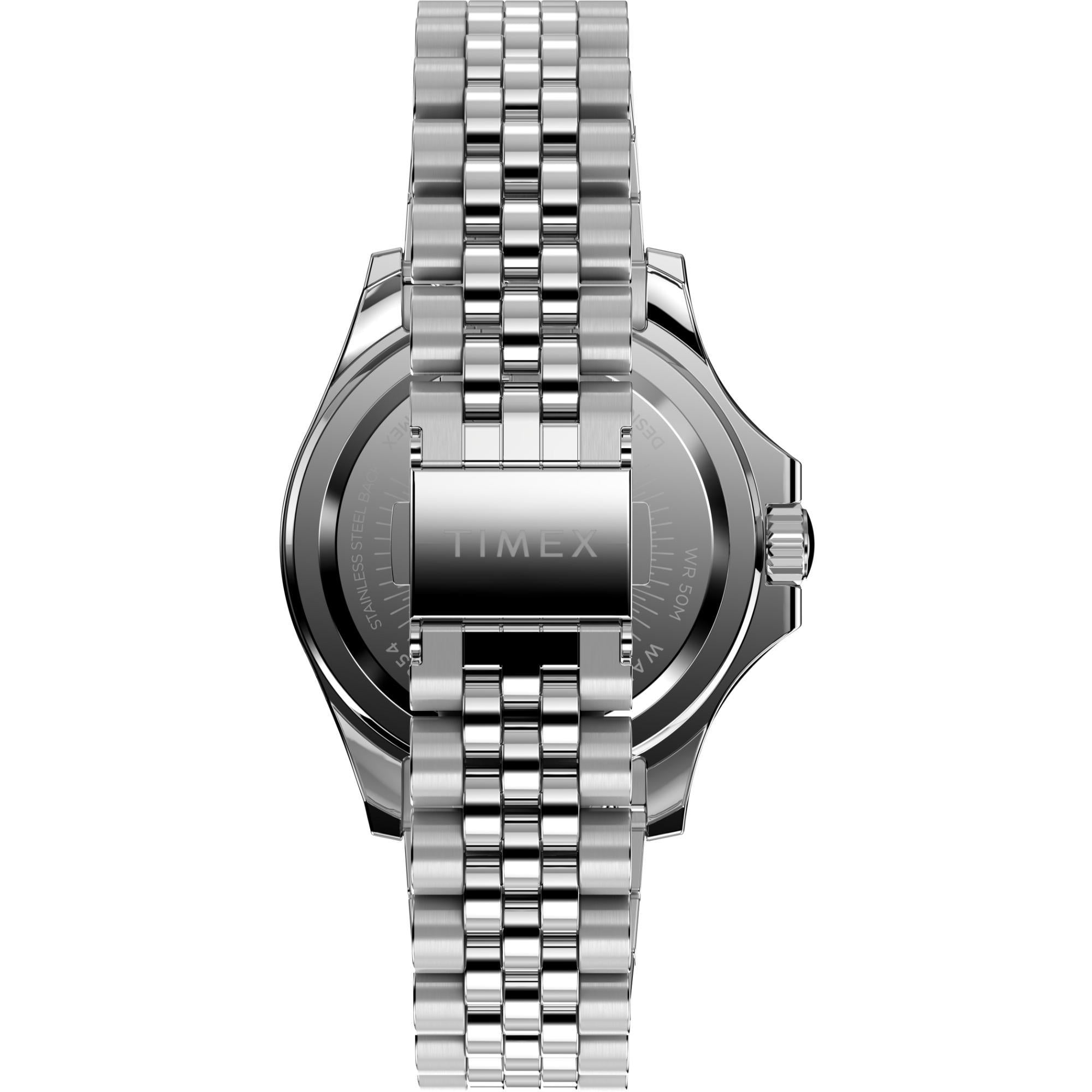 Timex Kaia Multifunction Silver-Tone Crystal Accent Blue Dial Women’s Watch TW2V79600