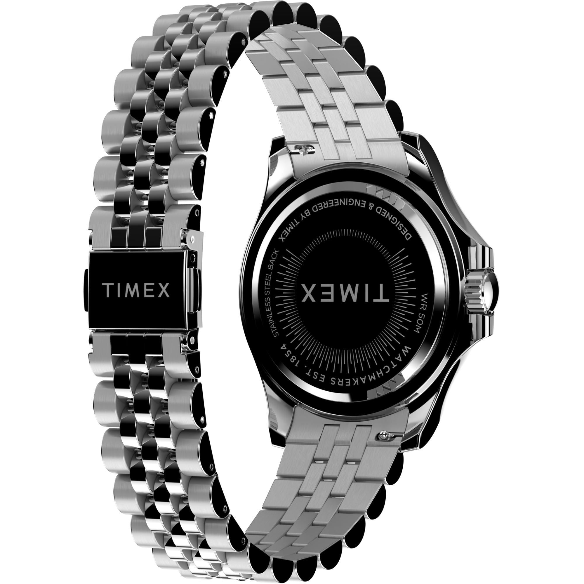 Timex Kaia Multifunction Silver-Tone Crystal Accent Blue Dial Women’s Watch TW2V79600
