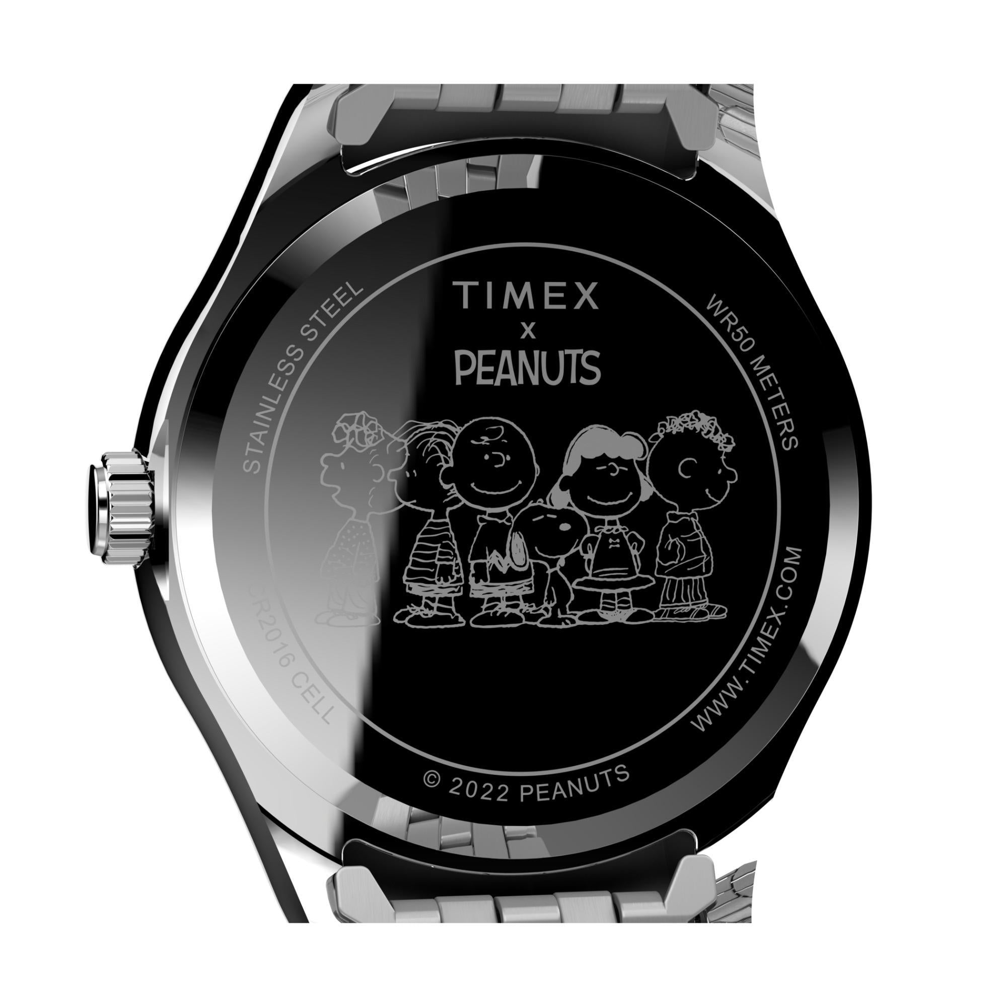 Timex Peanuts x Legacy Pink Dial Stainless Steel Strap Ladies Watch TW2V47400