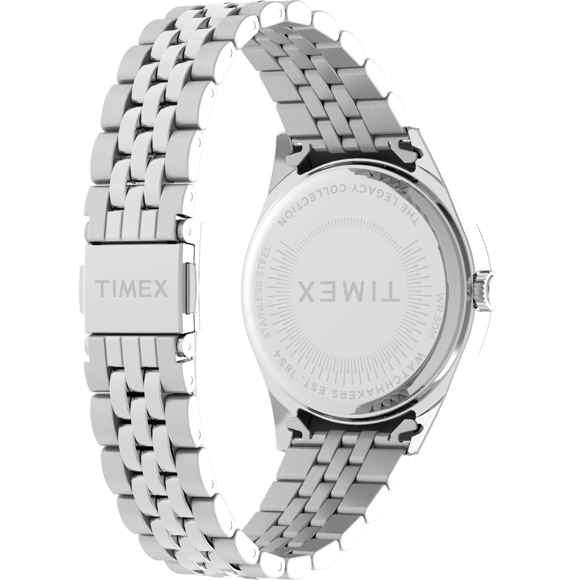 Timex Women's Legacy Silver-Tone Case and Bracelet Blue Dial Watch TW2V68400