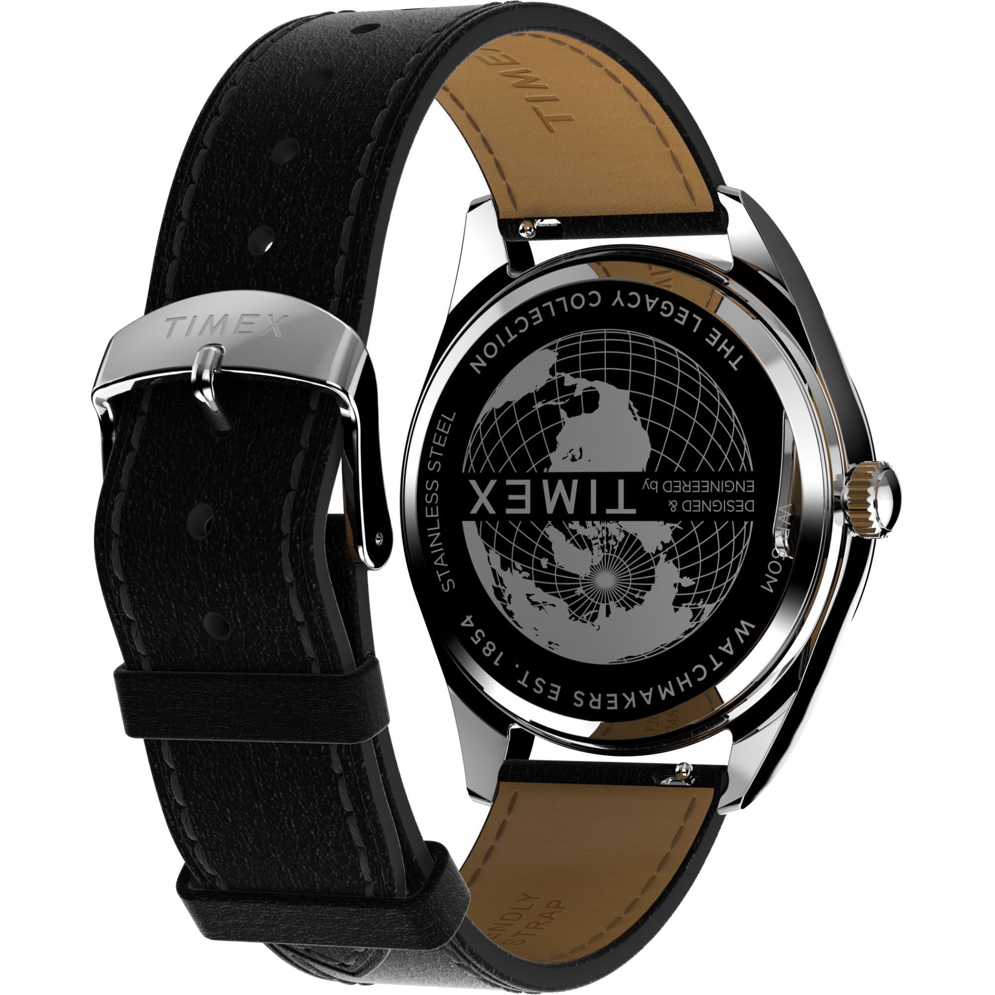 Timex Legacy Black Dial Vegan Leather Strap Men’s Watch TW2W57400